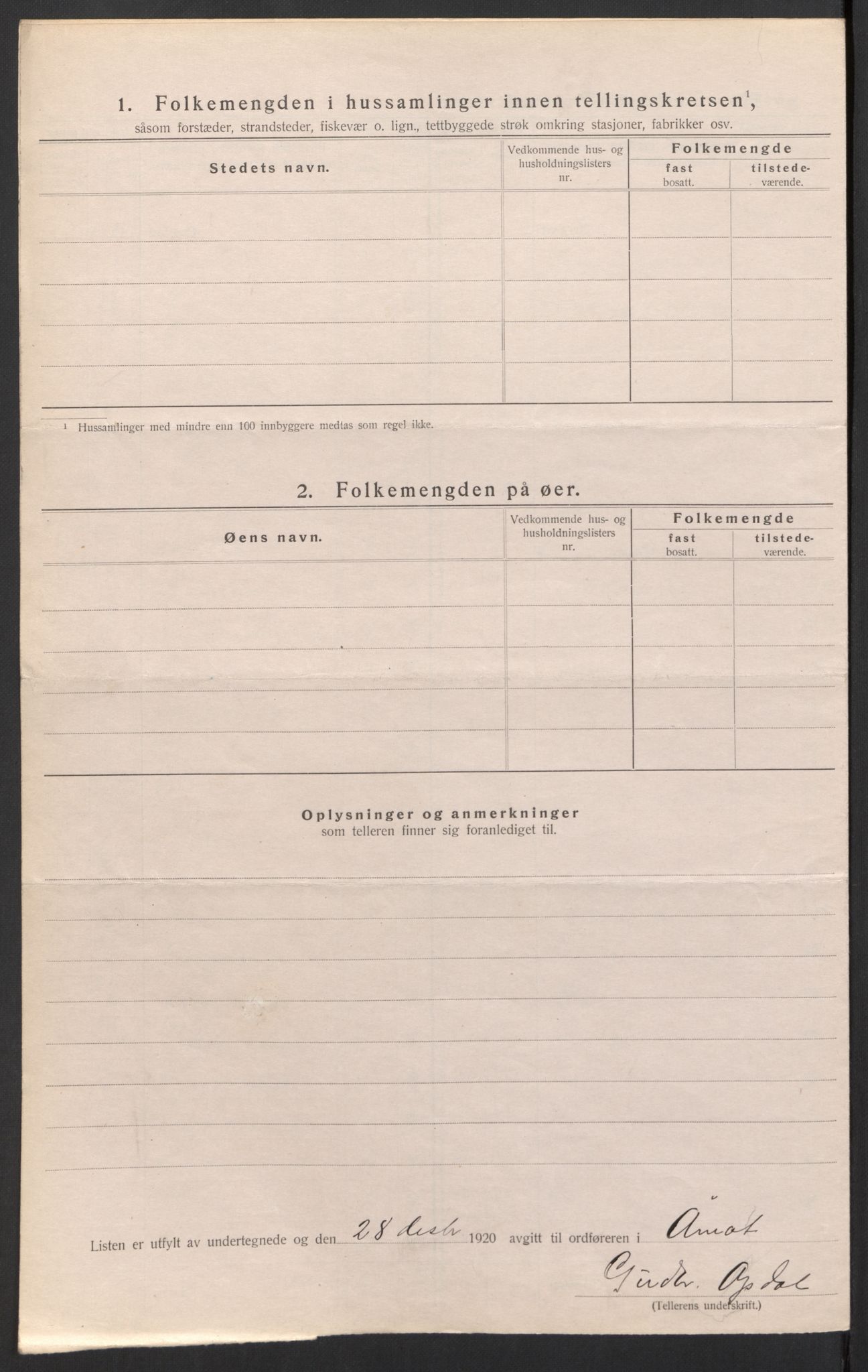 SAH, 1920 census for Åmot, 1920, p. 28
