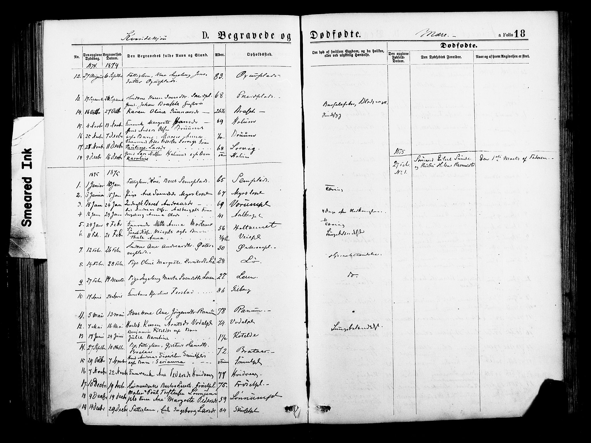 Ministerialprotokoller, klokkerbøker og fødselsregistre - Nord-Trøndelag, SAT/A-1458/735/L0348: Parish register (official) no. 735A09 /1, 1873-1883, p. 18