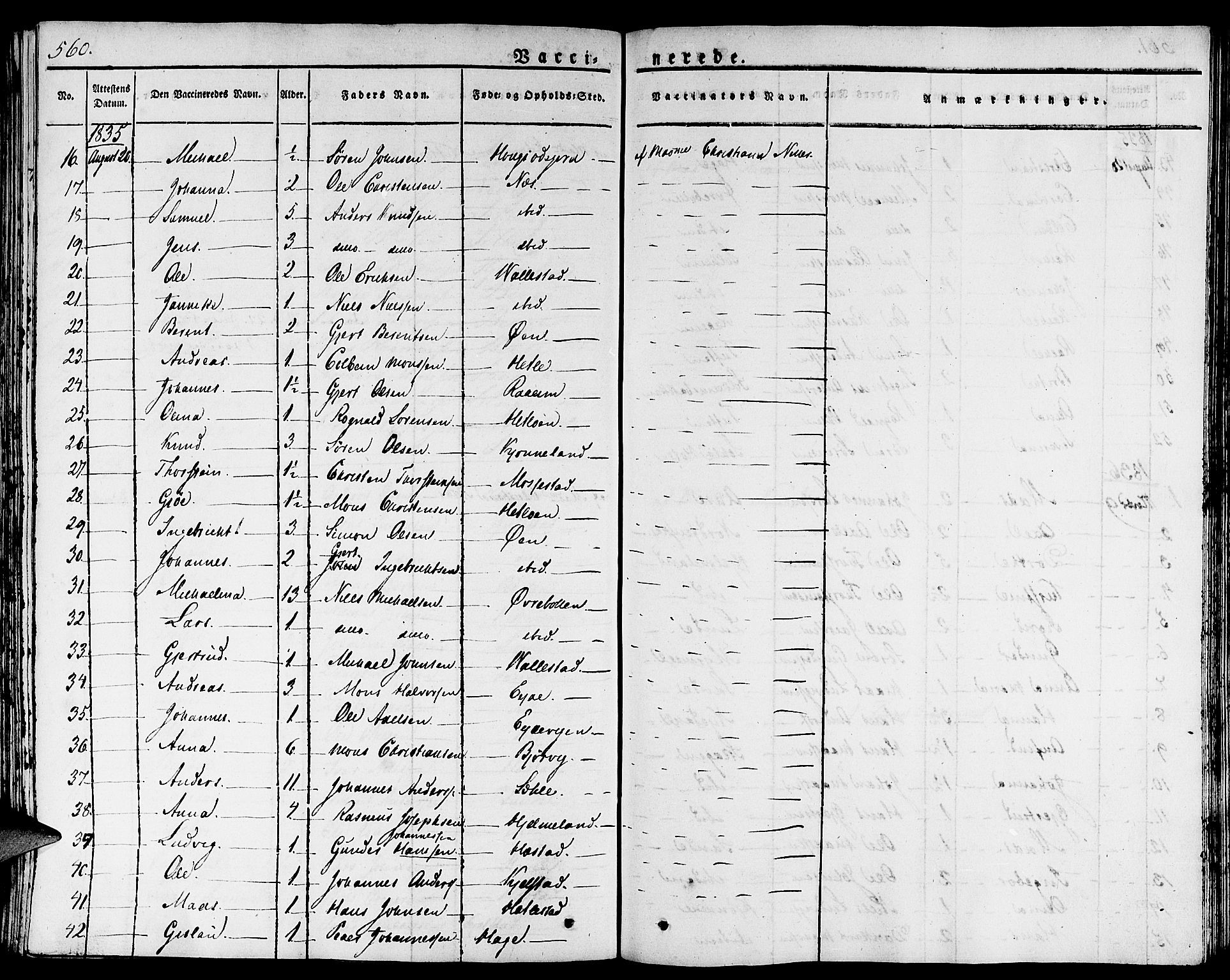 Gaular sokneprestembete, AV/SAB-A-80001/H/Haa: Parish register (official) no. A 3, 1821-1840, p. 560