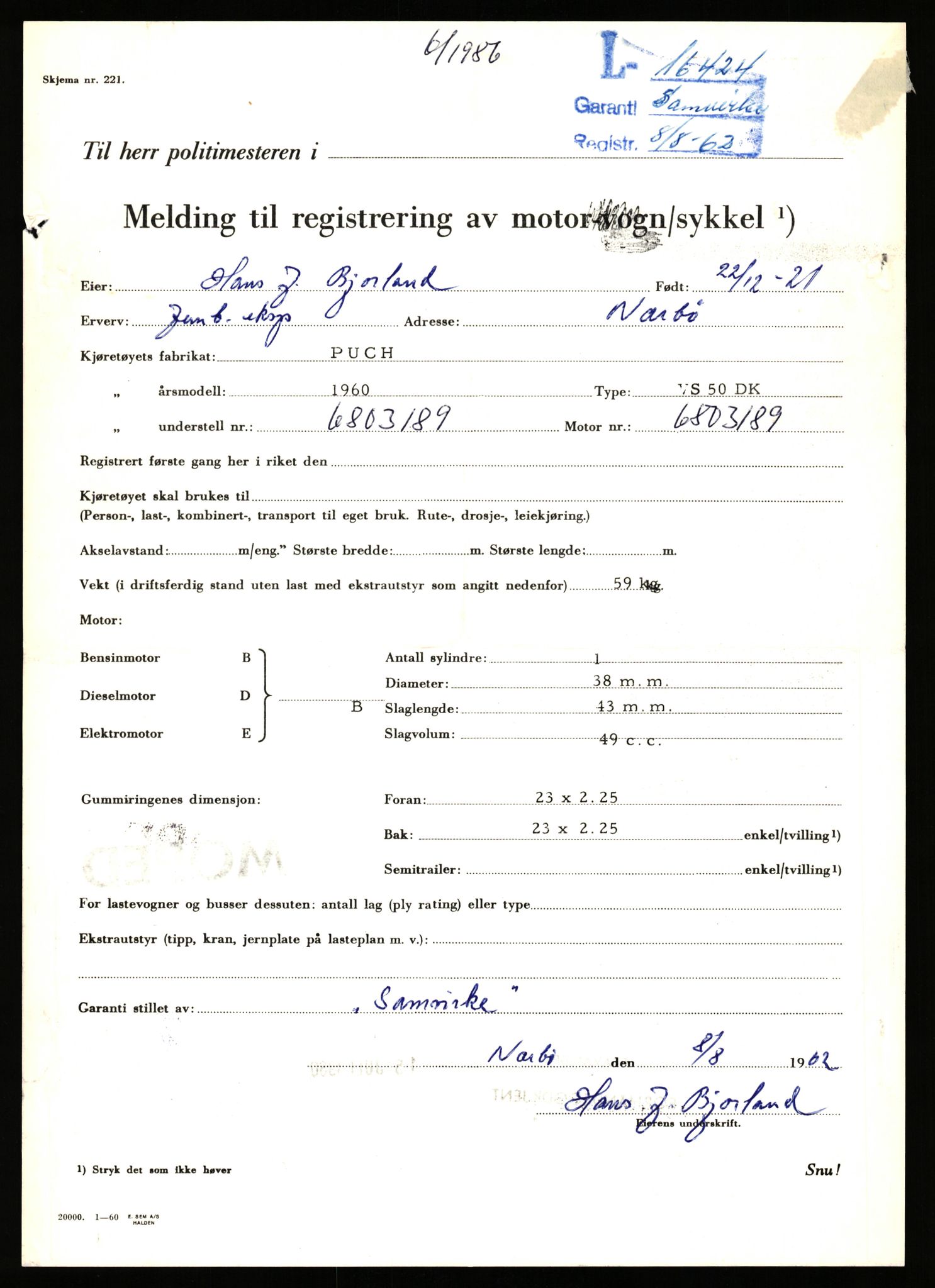 Stavanger trafikkstasjon, AV/SAST-A-101942/0/F/L0030: L-16300 - L-16999, 1930-1971, p. 393