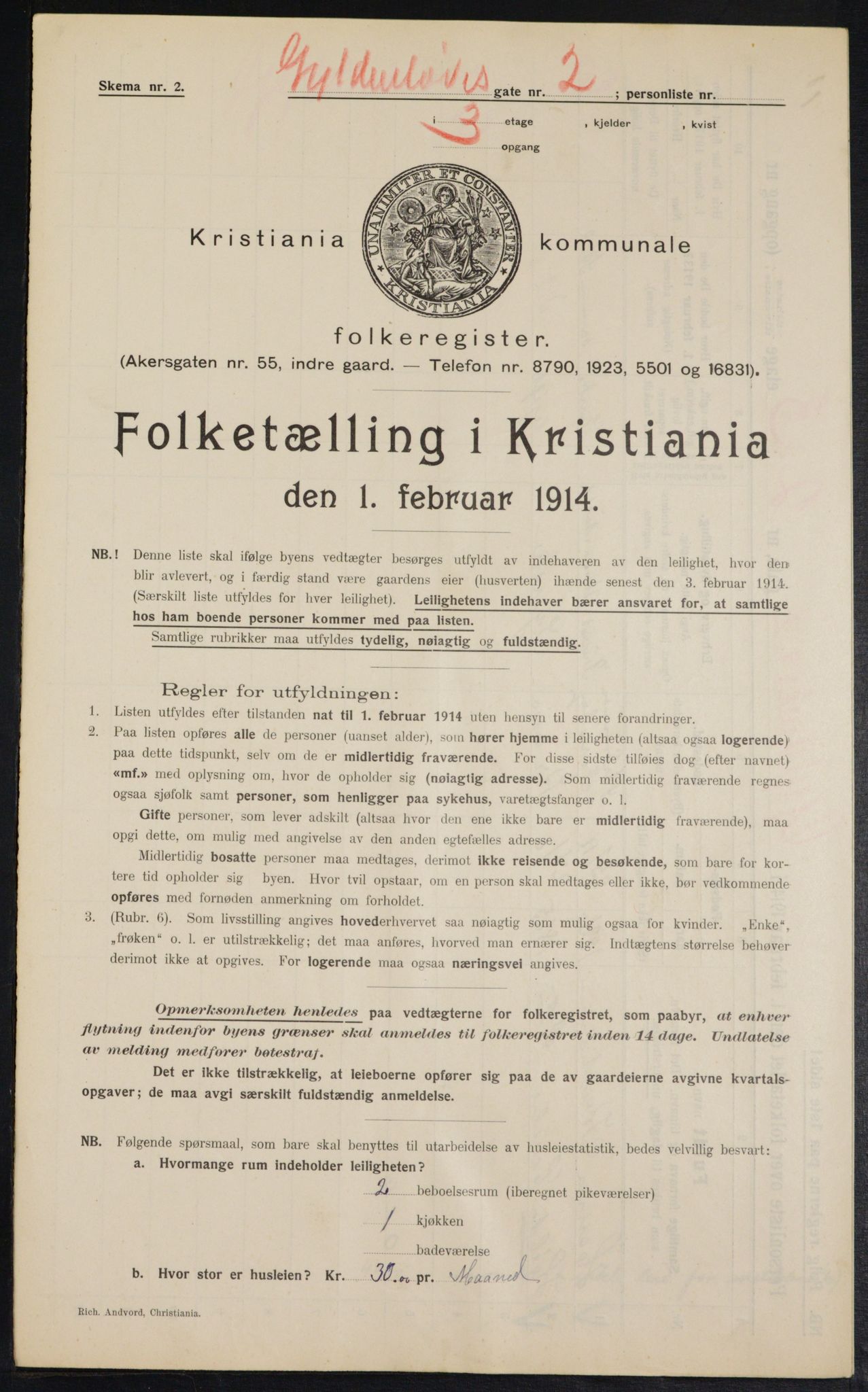 OBA, Municipal Census 1914 for Kristiania, 1914, p. 32551