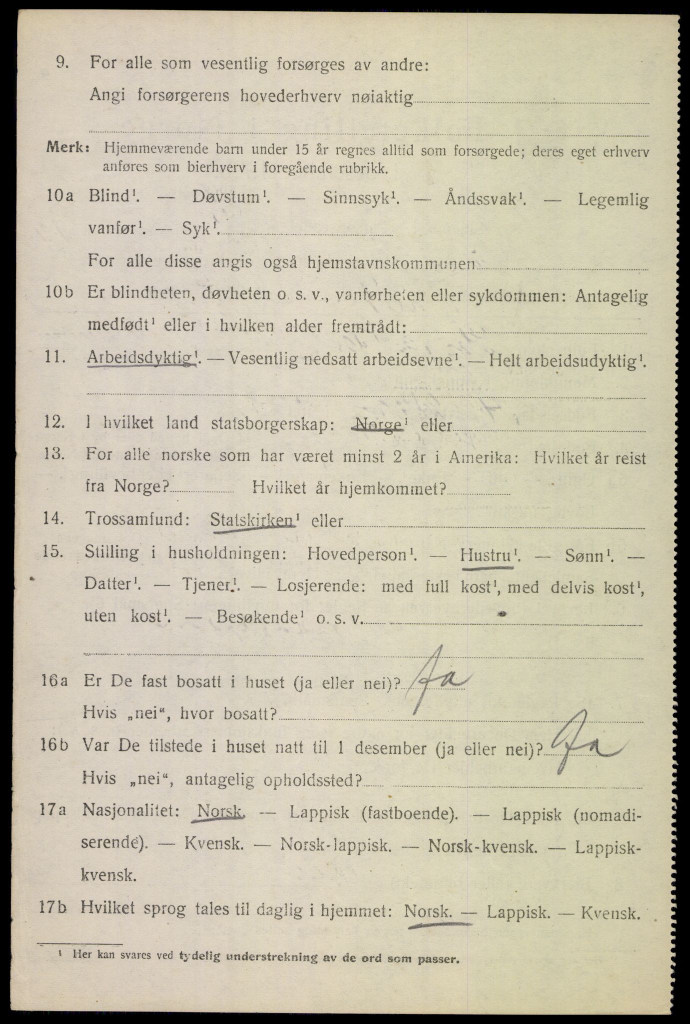 SAT, 1920 census for Evenes, 1920, p. 11835