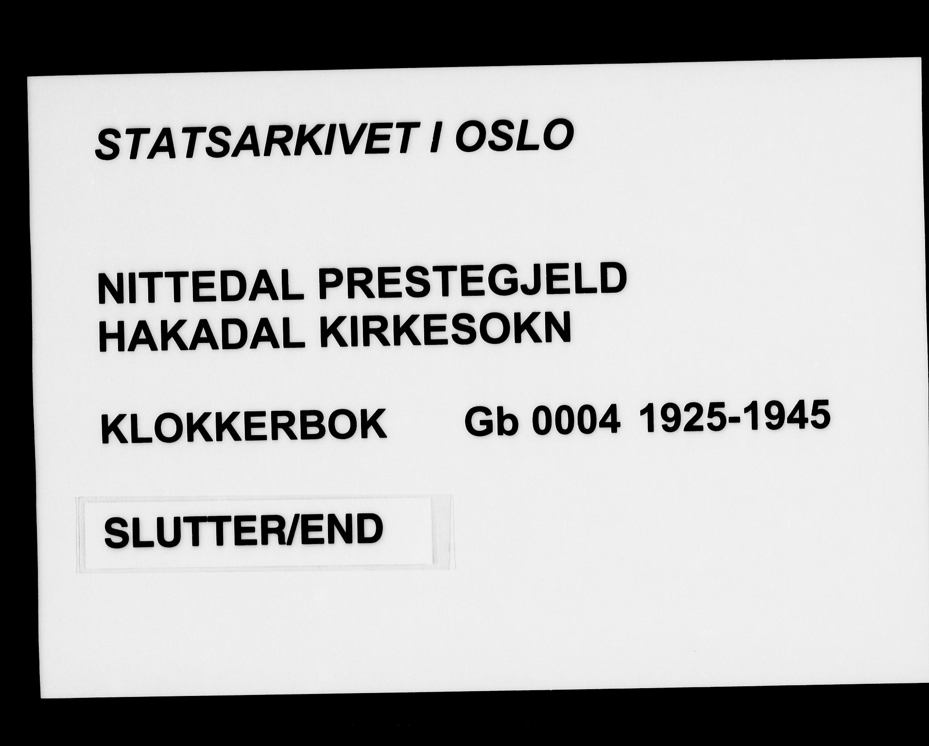 Nittedal prestekontor Kirkebøker, SAO/A-10365a/G/Gb/L0004: Parish register (copy) no. II 4, 1925-1945