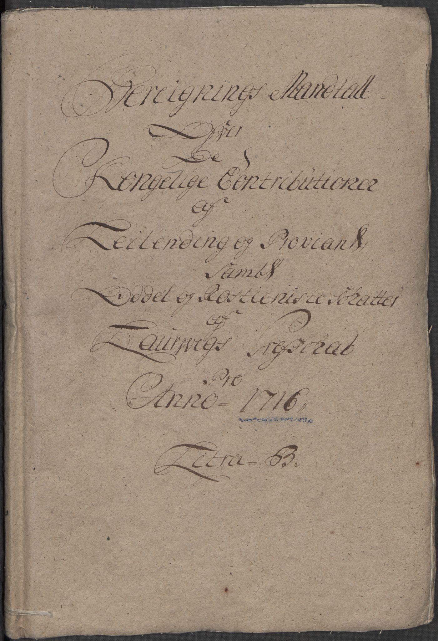 Rentekammeret inntil 1814, Reviderte regnskaper, Fogderegnskap, RA/EA-4092/R33/L1987: Fogderegnskap Larvik grevskap, 1716-1717, p. 39