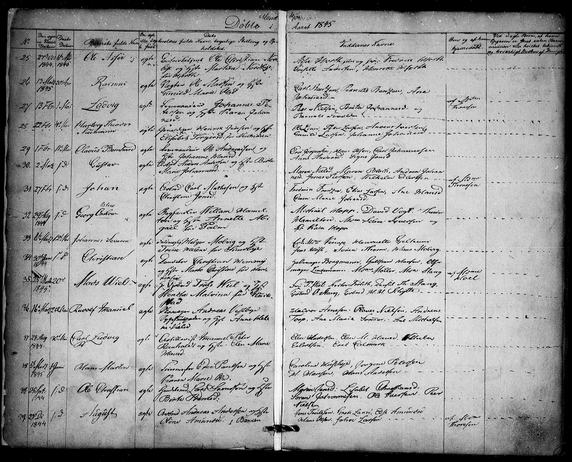 Halden prestekontor Kirkebøker, SAO/A-10909/F/Fa/L0006: Parish register (official) no. I 6, 1845-1856, p. 1