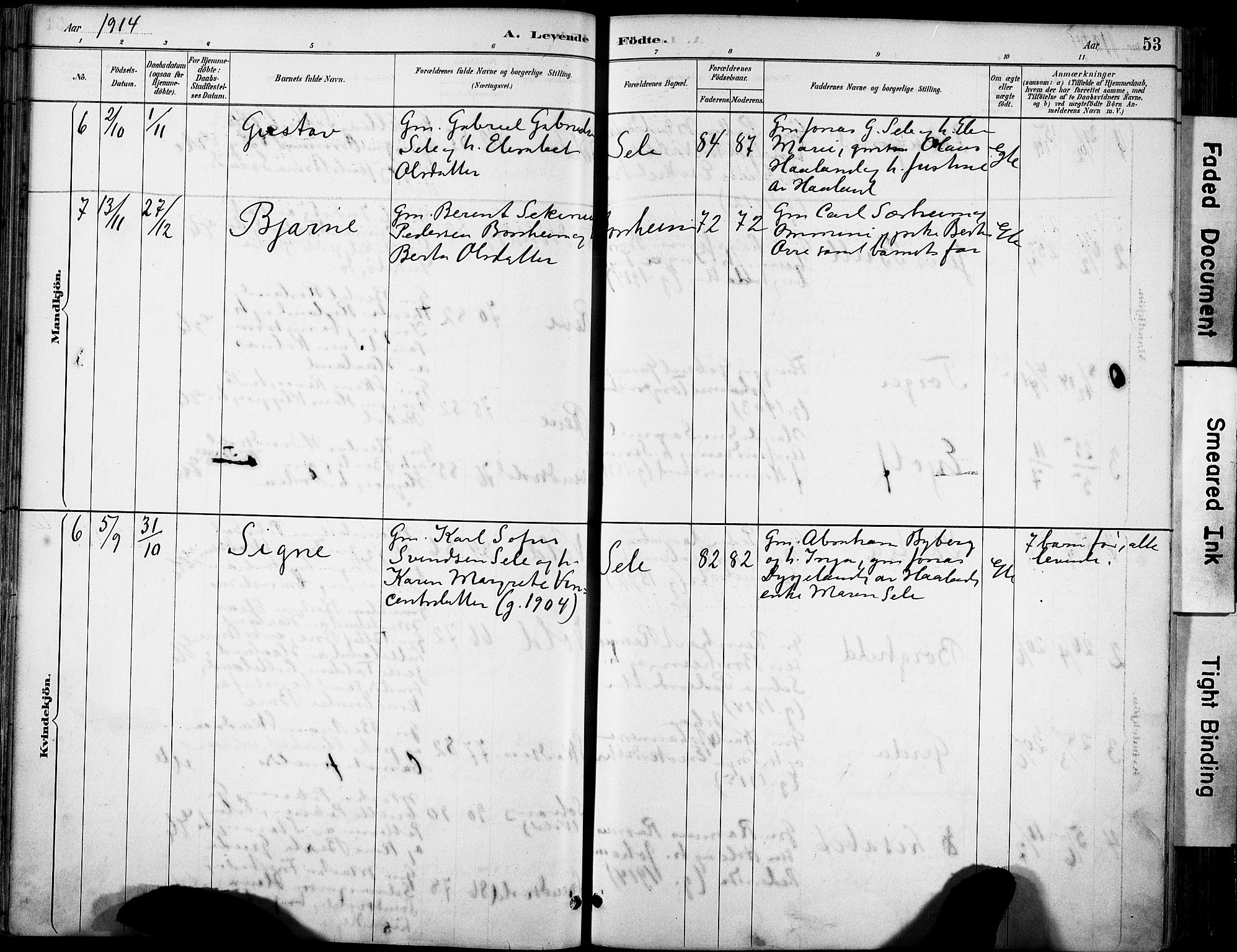 Klepp sokneprestkontor, SAST/A-101803/001/3/30BA/L0008: Parish register (official) no. A 9, 1886-1919, p. 53