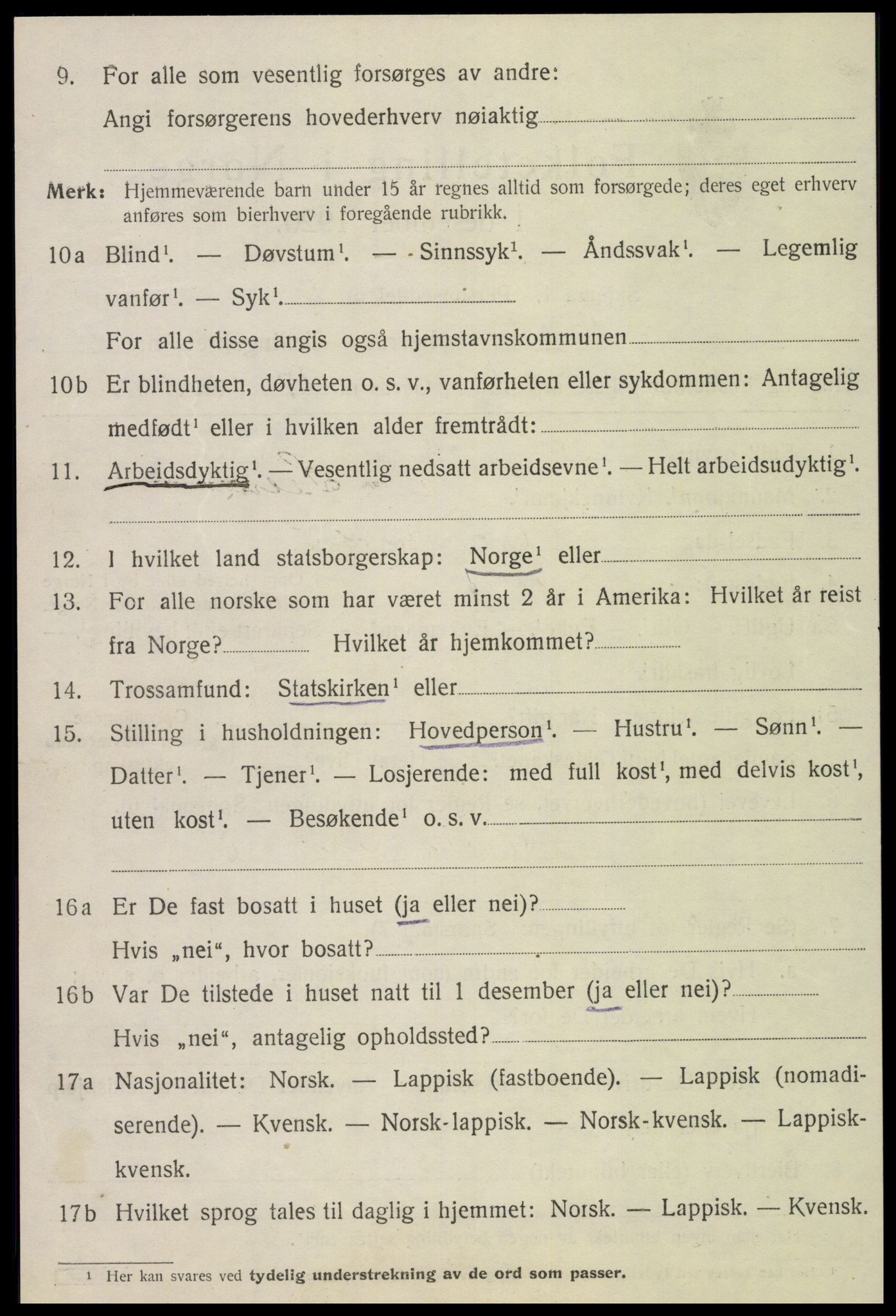 SAT, 1920 census for Grong, 1920, p. 2192