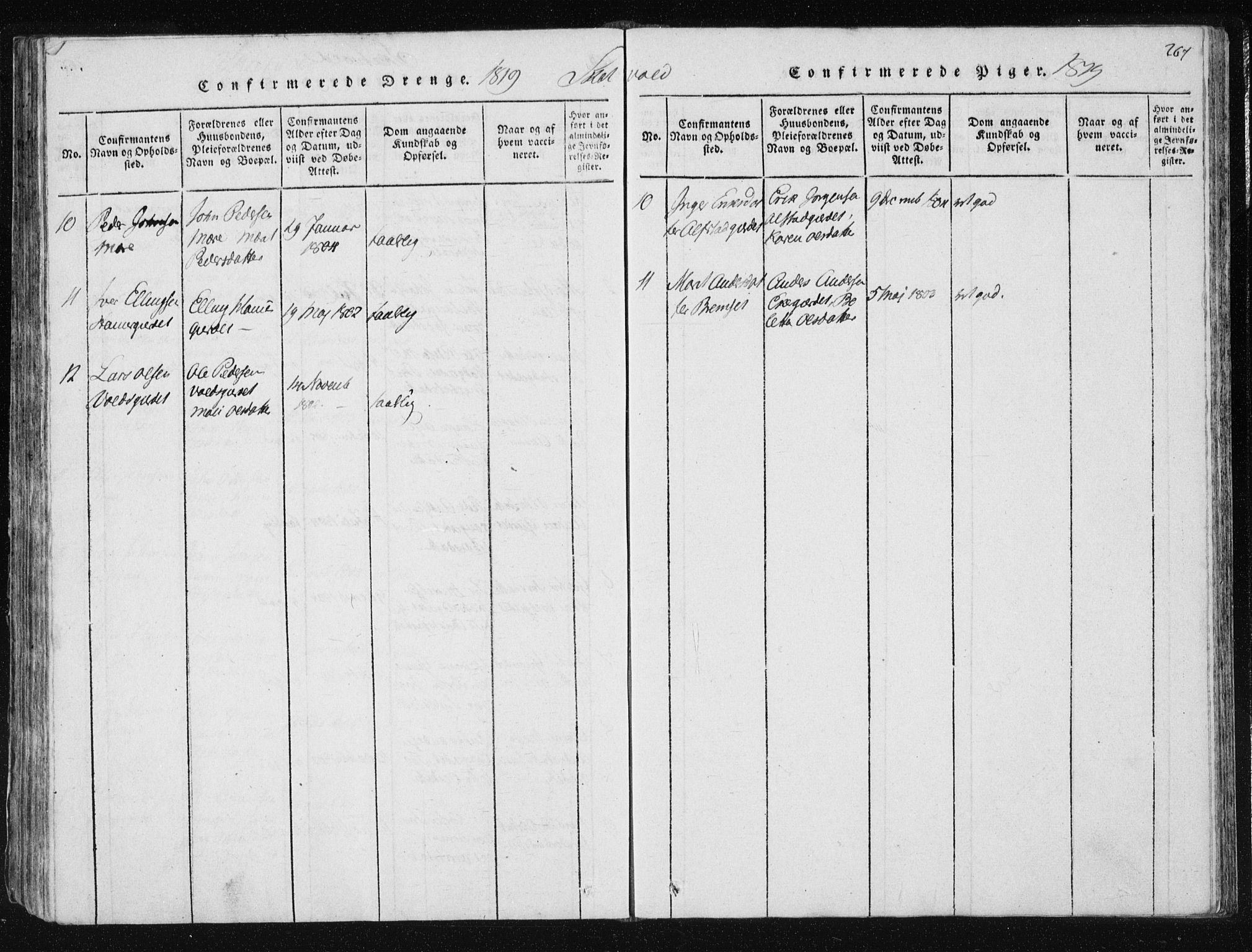 Ministerialprotokoller, klokkerbøker og fødselsregistre - Nord-Trøndelag, SAT/A-1458/709/L0061: Parish register (official) no. 709A08 /2, 1815-1819, p. 267