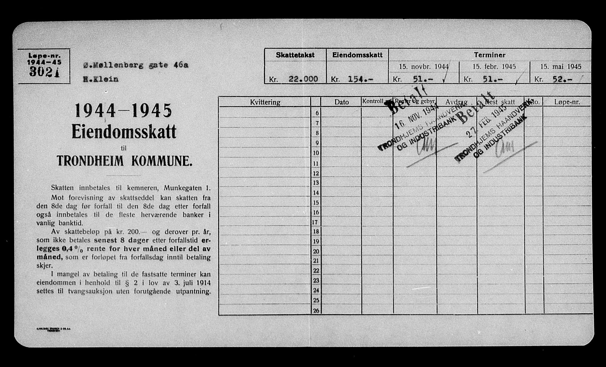 Justisdepartementet, Tilbakeføringskontoret for inndratte formuer, AV/RA-S-1564/H/Hc/Hca/L0901: --, 1945-1947, p. 40