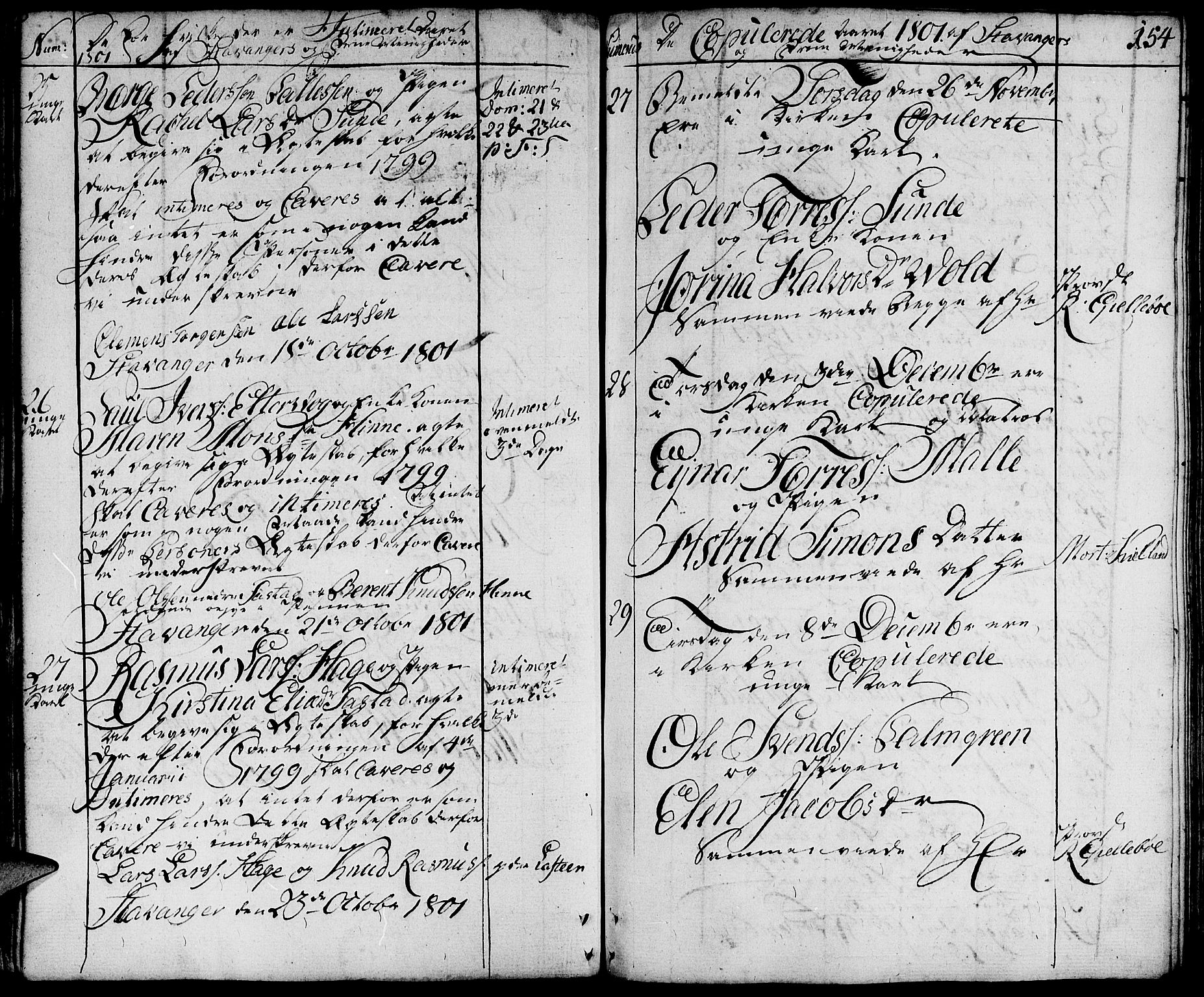 Domkirken sokneprestkontor, SAST/A-101812/001/30/30BA/L0006: Parish register (official) no. A 6, 1783-1815, p. 154