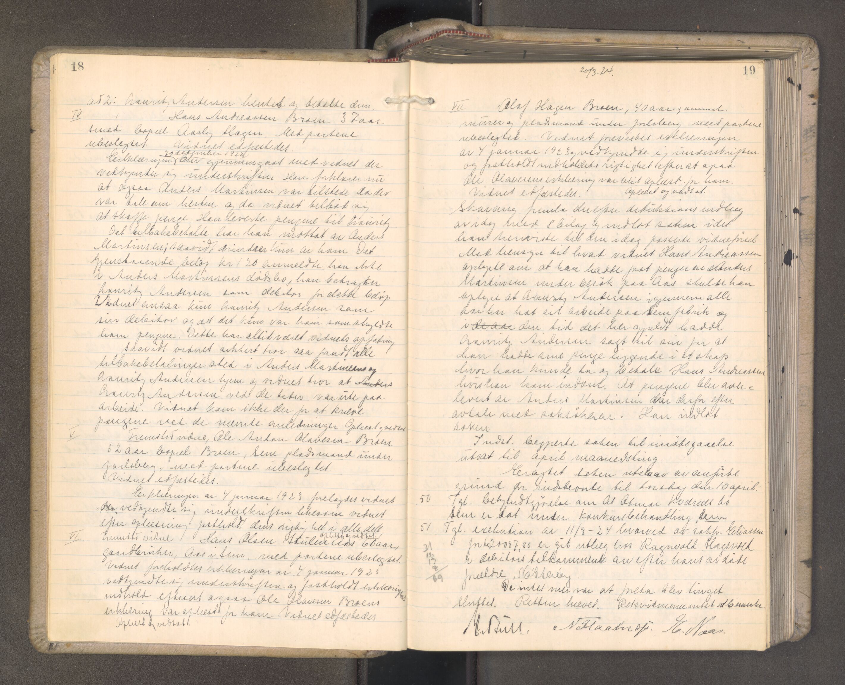 Søndre Jarlsberg sorenskriveri, AV/SAKO-A-129/F/Fa/L0053: Tingbok, 1924-1926, p. 18-19