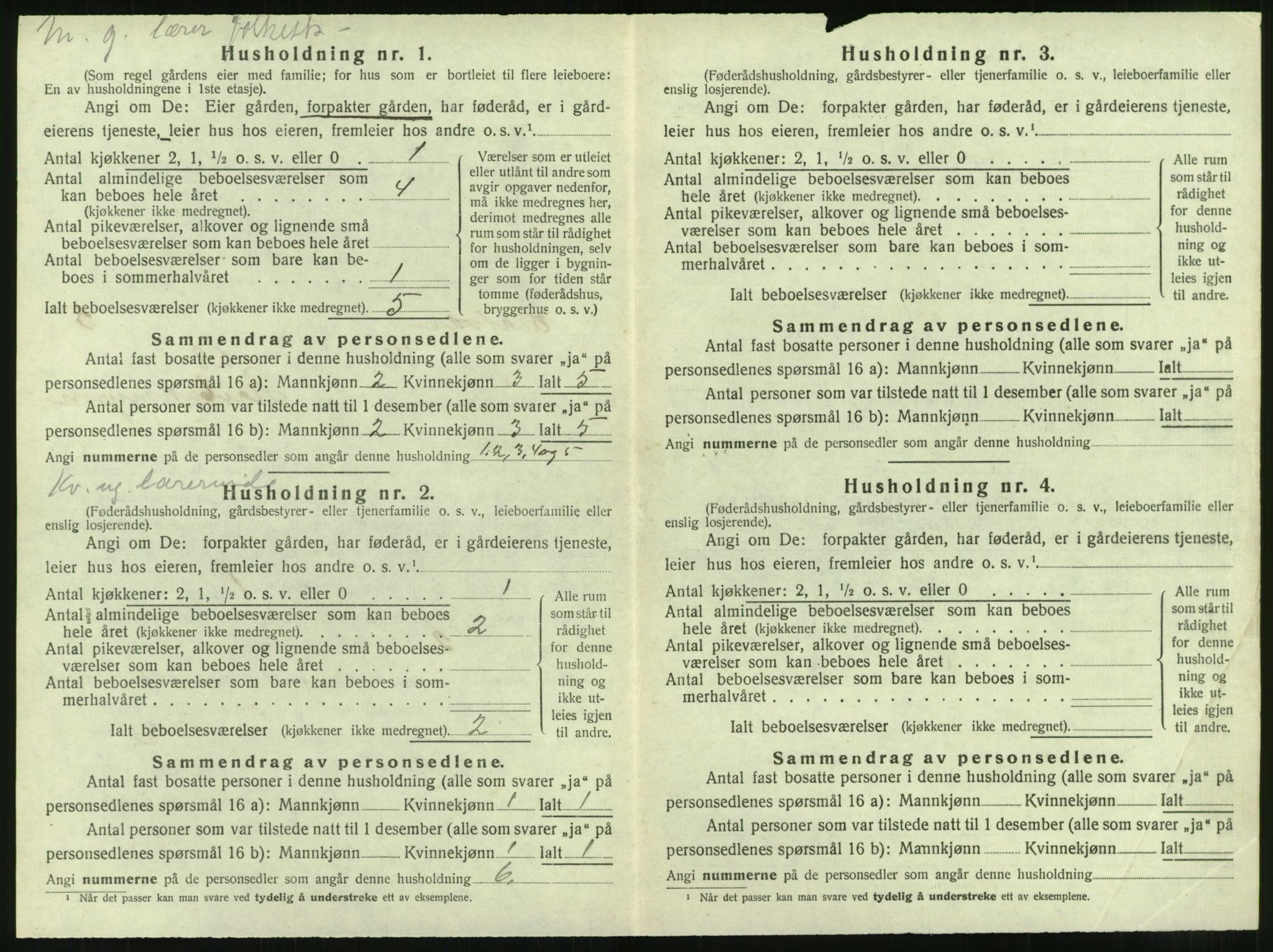 SAT, 1920 census for Brattvær, 1920, p. 427