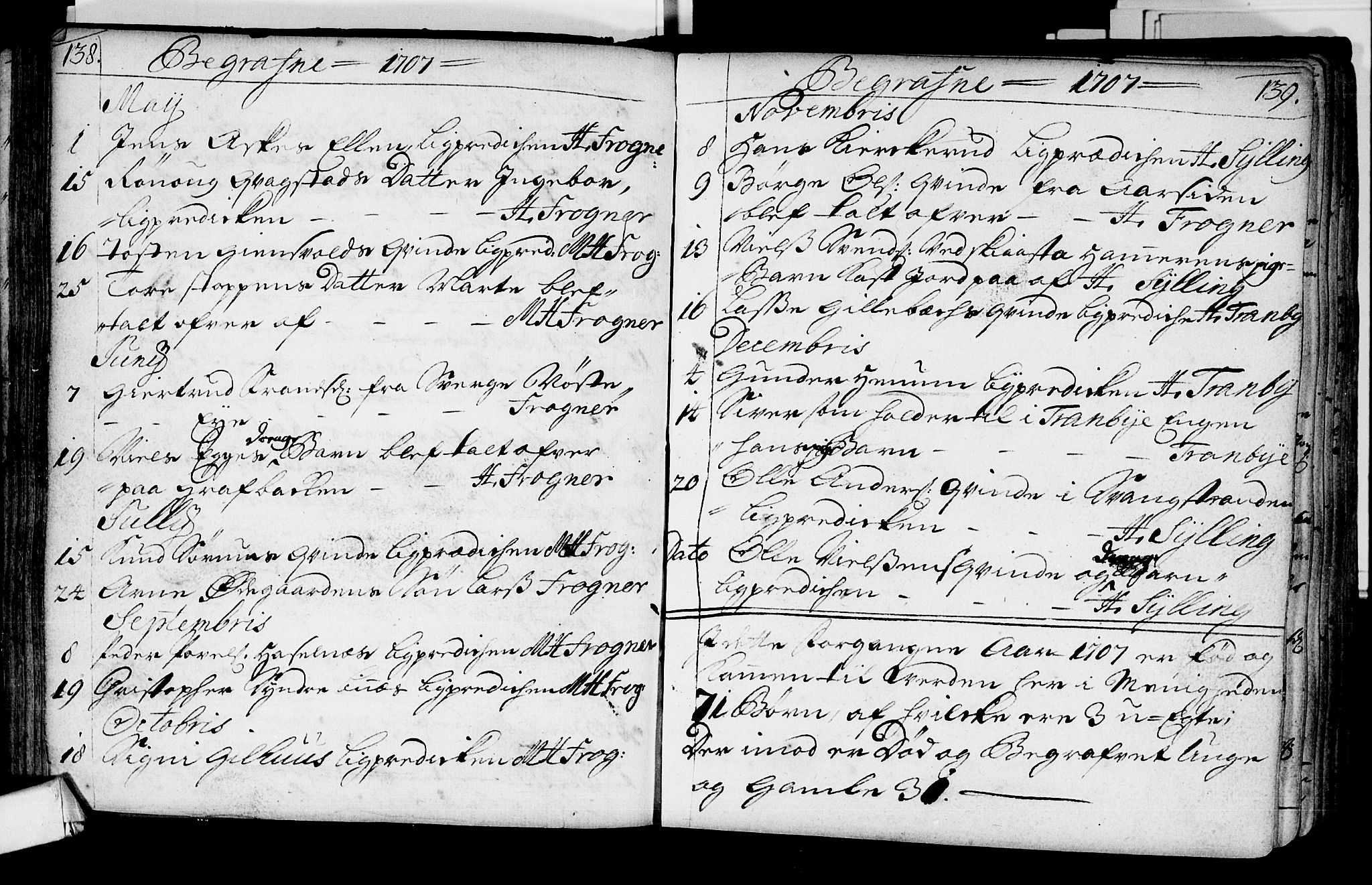 Lier kirkebøker, AV/SAKO-A-230/F/Fa/L0002: Parish register (official) no. I 2, 1701-1726, p. 138-139