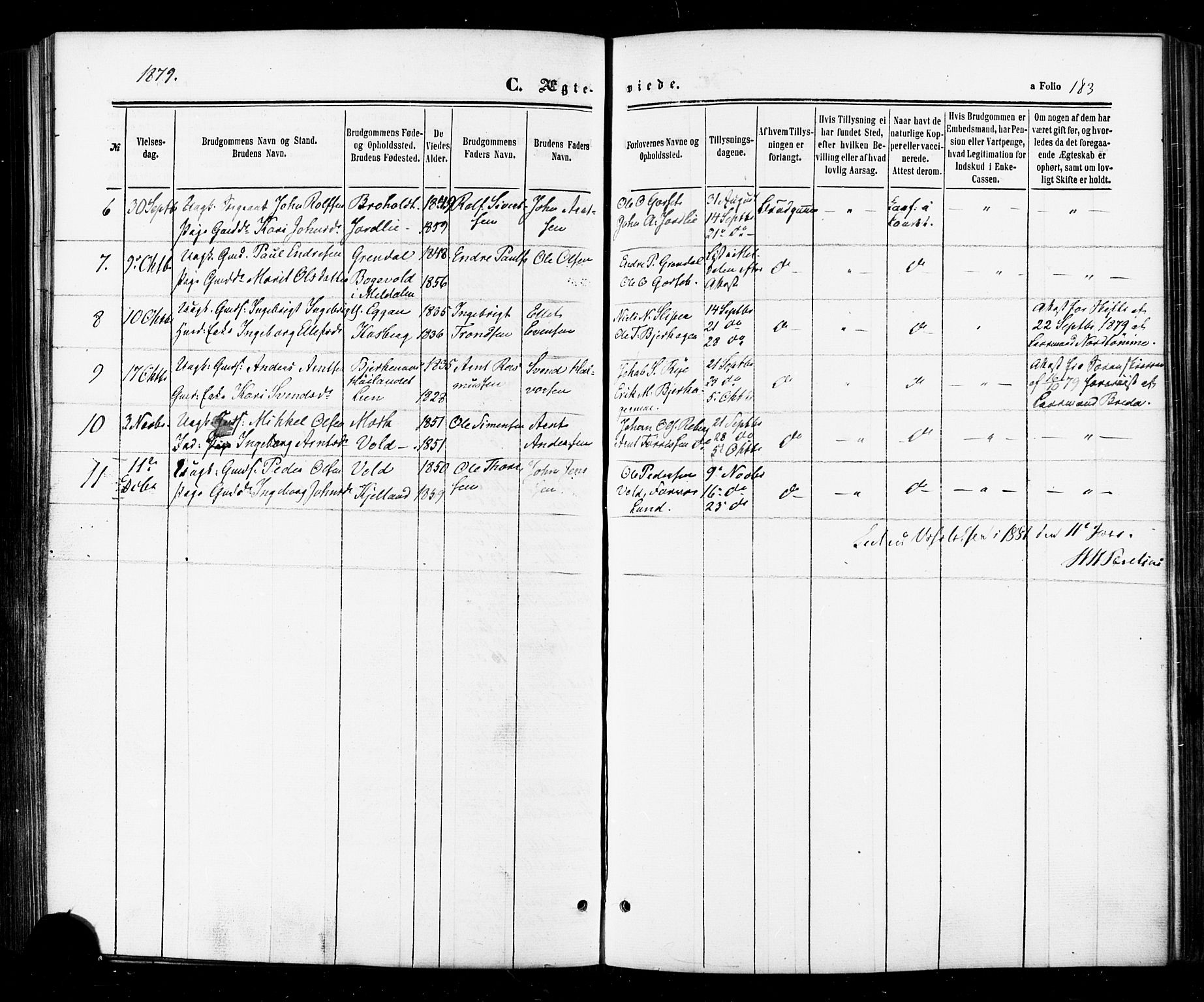 Ministerialprotokoller, klokkerbøker og fødselsregistre - Sør-Trøndelag, SAT/A-1456/674/L0870: Parish register (official) no. 674A02, 1861-1879, p. 183