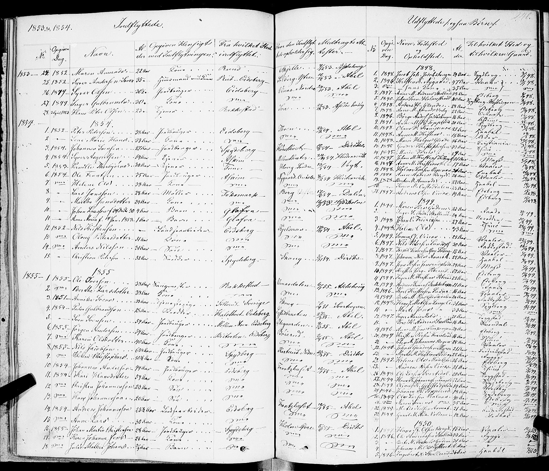 Skiptvet prestekontor Kirkebøker, AV/SAO-A-20009/F/Fa/L0006: Parish register (official) no. 6, 1839-1860, p. 240