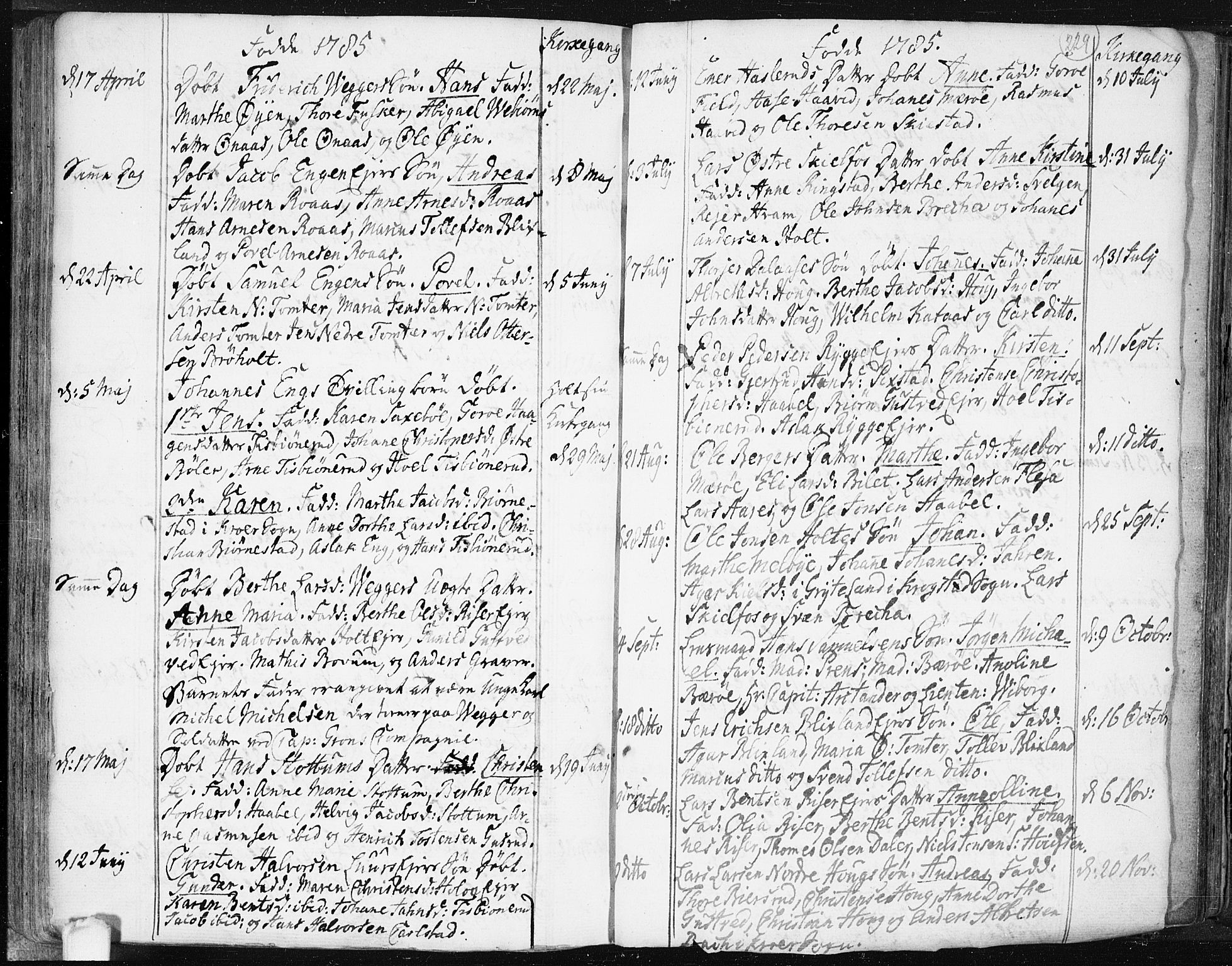 Hobøl prestekontor Kirkebøker, AV/SAO-A-2002/F/Fa/L0001: Parish register (official) no. I 1, 1733-1814, p. 229