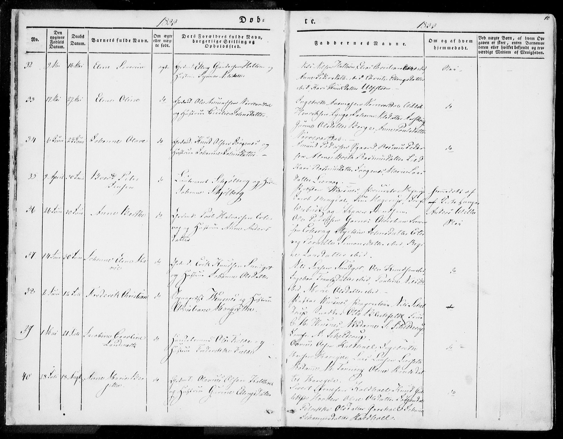 Ministerialprotokoller, klokkerbøker og fødselsregistre - Møre og Romsdal, AV/SAT-A-1454/509/L0104: Parish register (official) no. 509A02, 1833-1847, p. 10