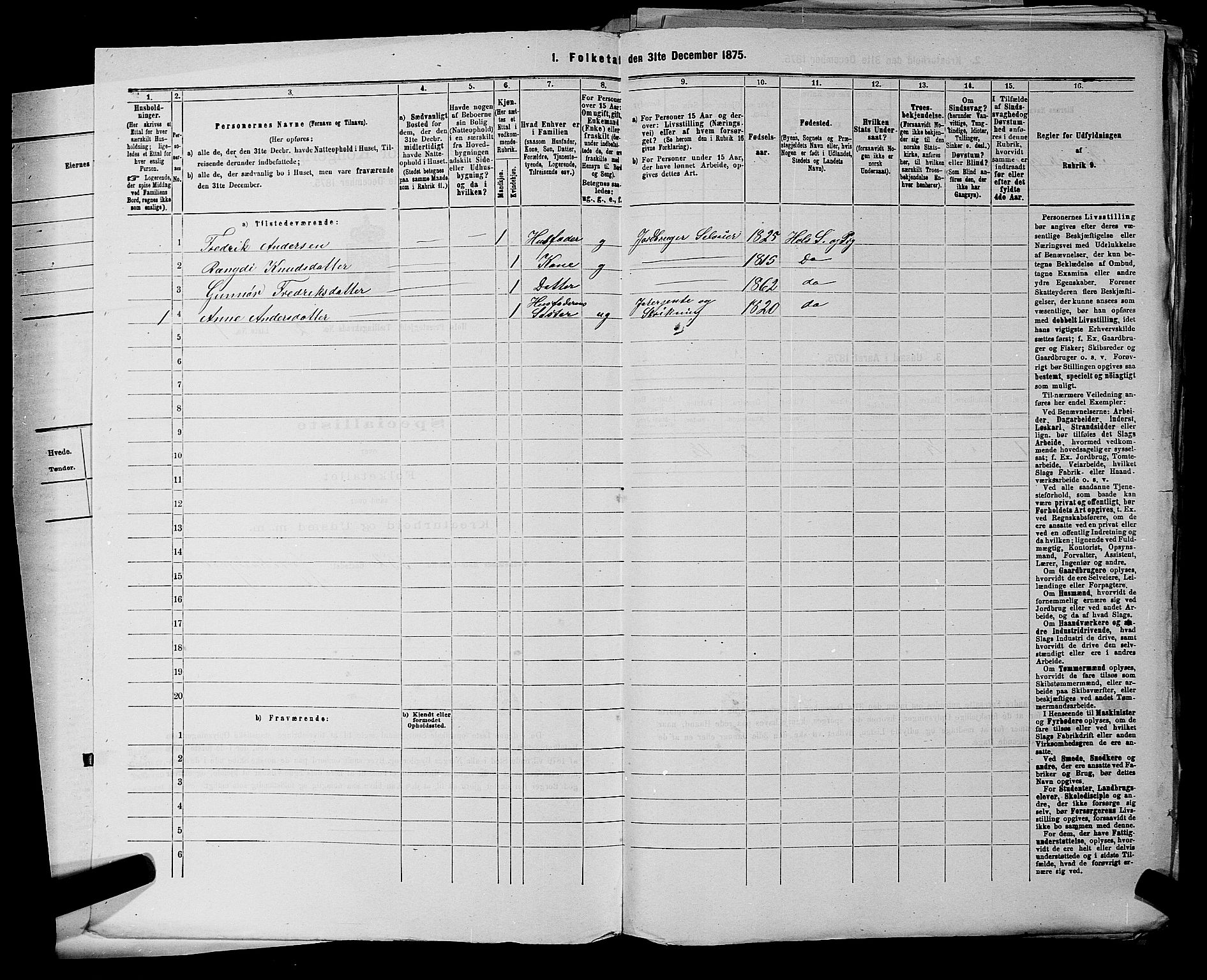 SAKO, 1875 census for 0620P Hol, 1875, p. 159