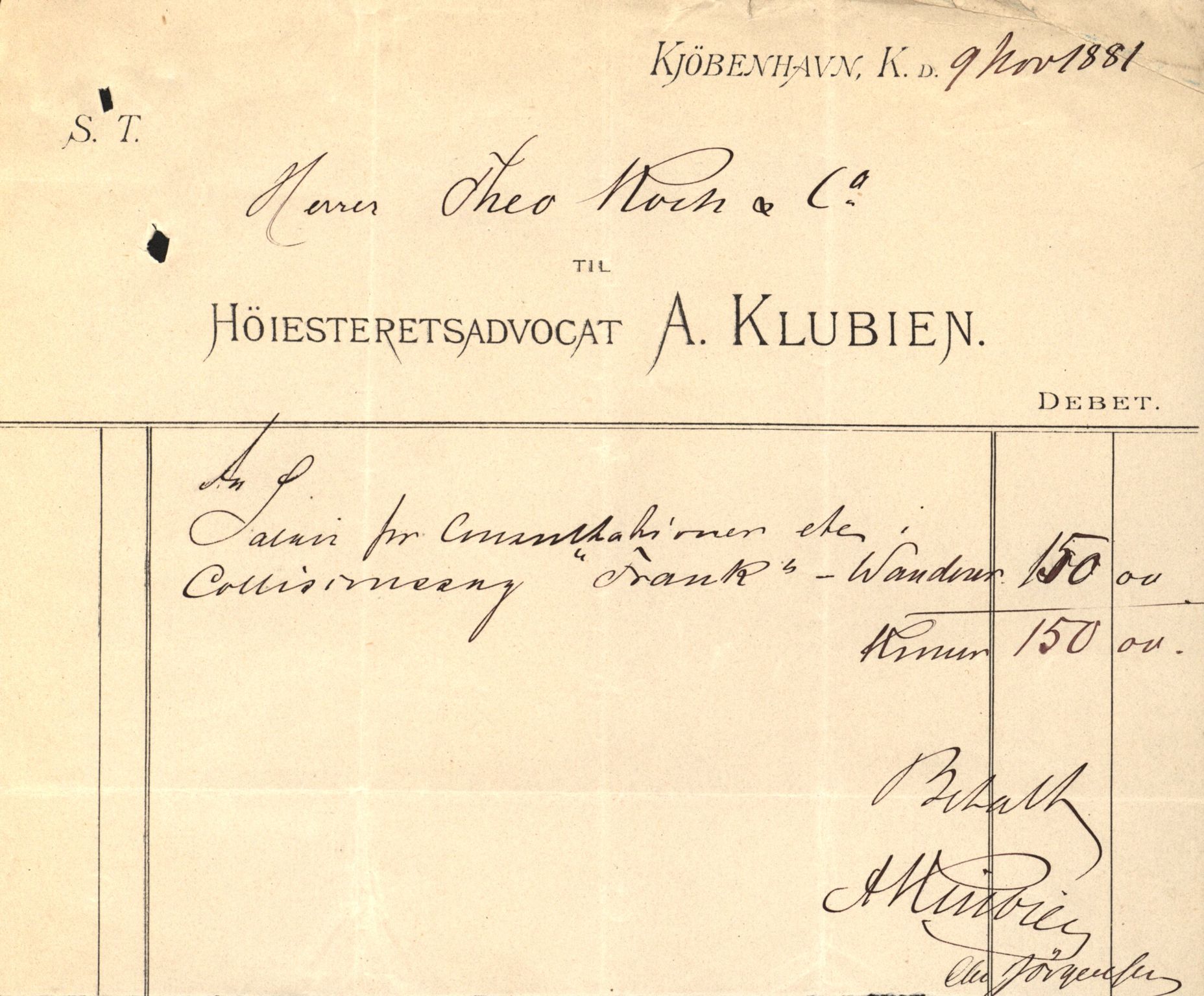 Pa 63 - Østlandske skibsassuranceforening, VEMU/A-1079/G/Ga/L0014/0004: Havaridokumenter / Bertrand, Frigga, Frank, Nordafjeld, 1881, p. 44