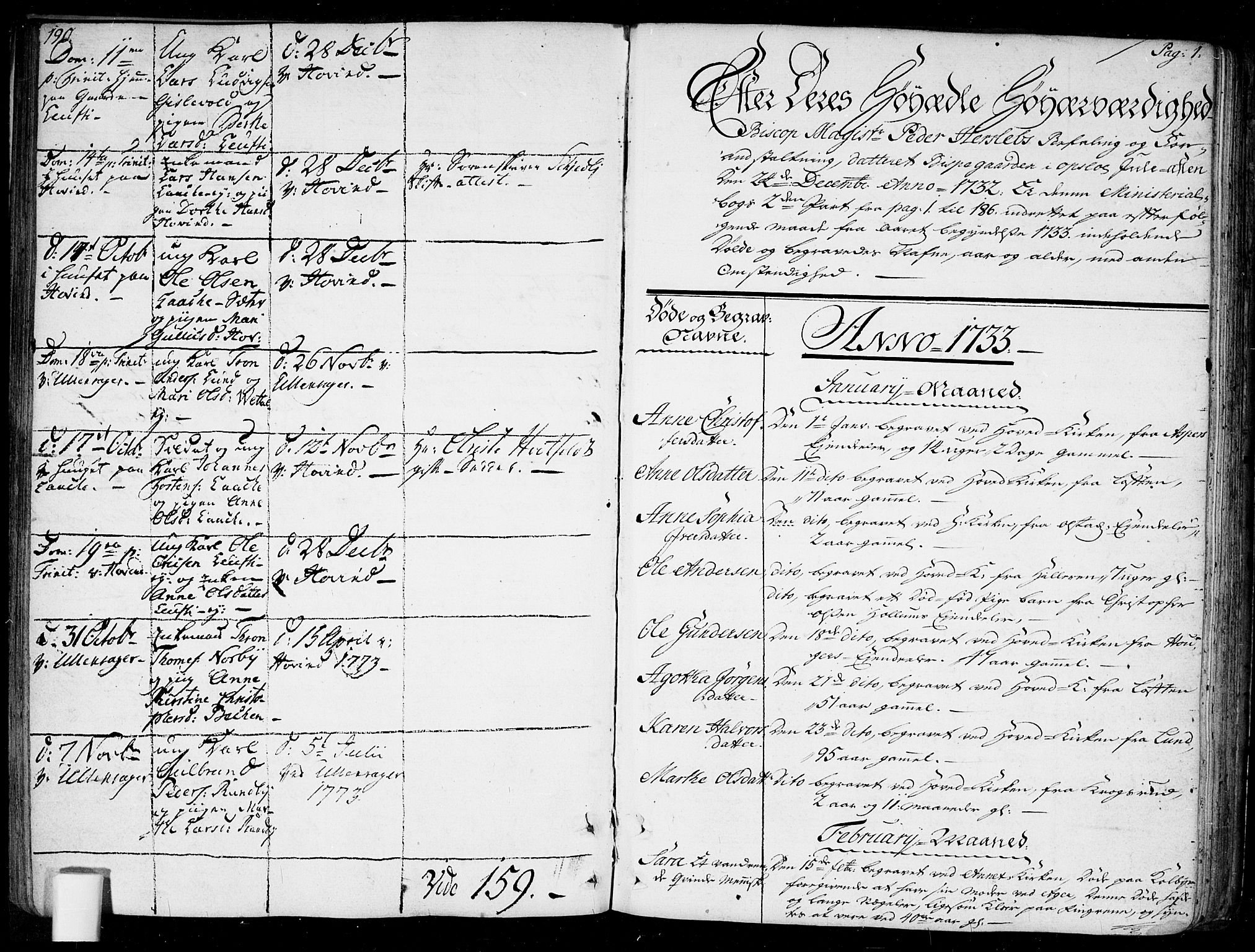 Ullensaker prestekontor Kirkebøker, SAO/A-10236a/F/Fa/L0010: Parish register (official) no. I 10, 1733-1776, p. 190