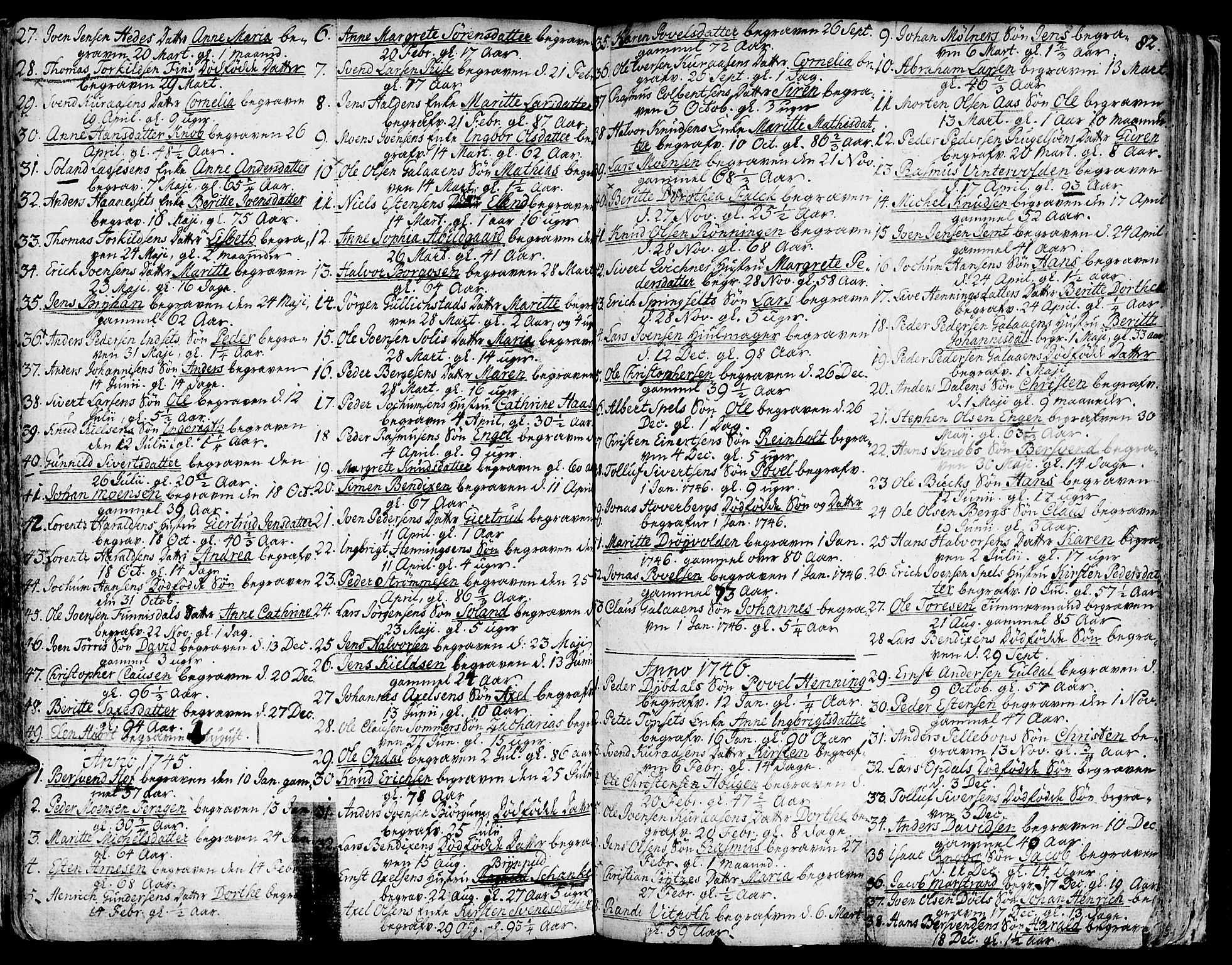 Ministerialprotokoller, klokkerbøker og fødselsregistre - Sør-Trøndelag, AV/SAT-A-1456/681/L0925: Parish register (official) no. 681A03, 1727-1766, p. 82