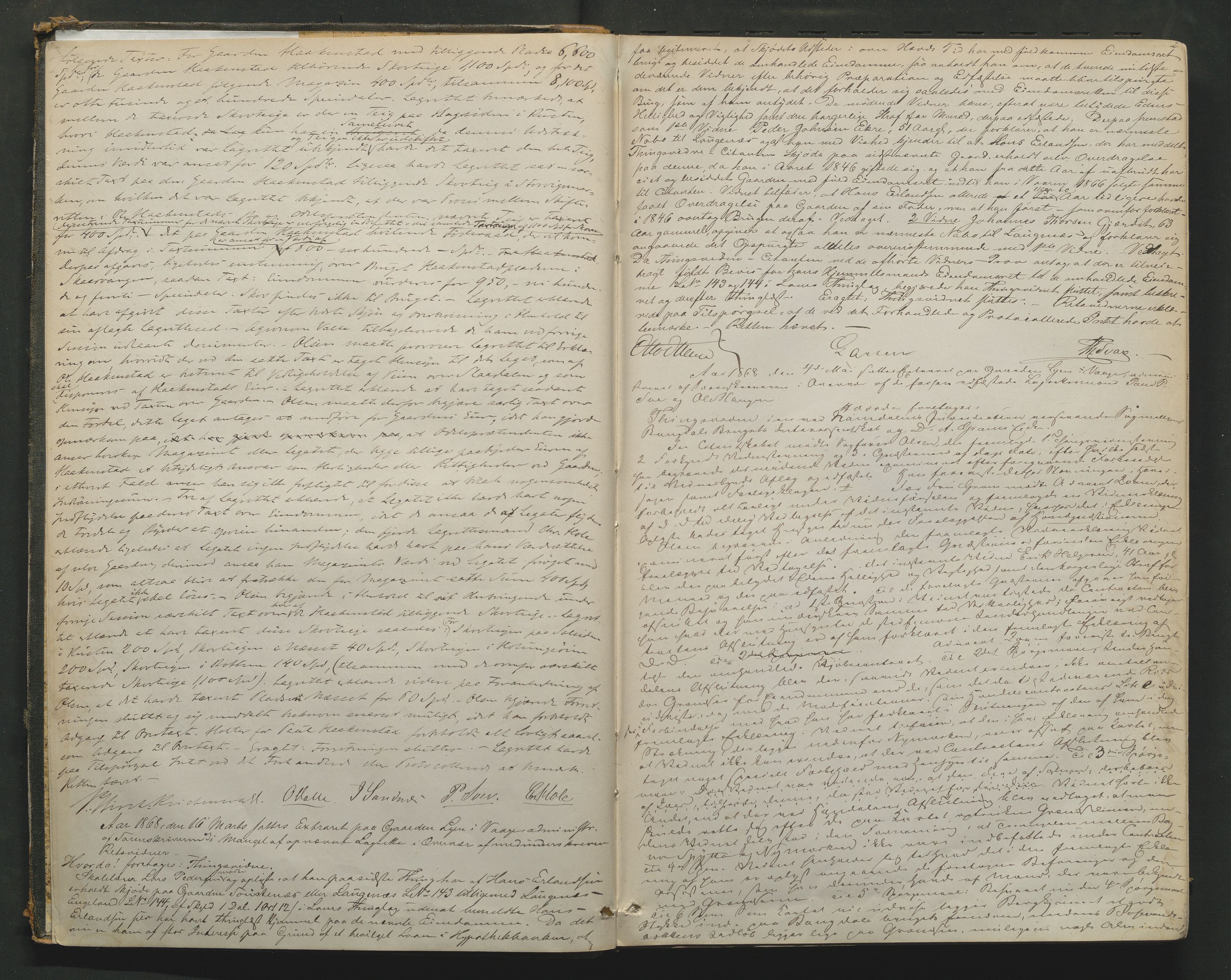Nord-Gudbrandsdal tingrett, AV/SAH-TING-002/G/Gc/Gcb/L0003: Ekstrarettsprotokoll for åstedssaker, 1867-1876, p. 1b-2a