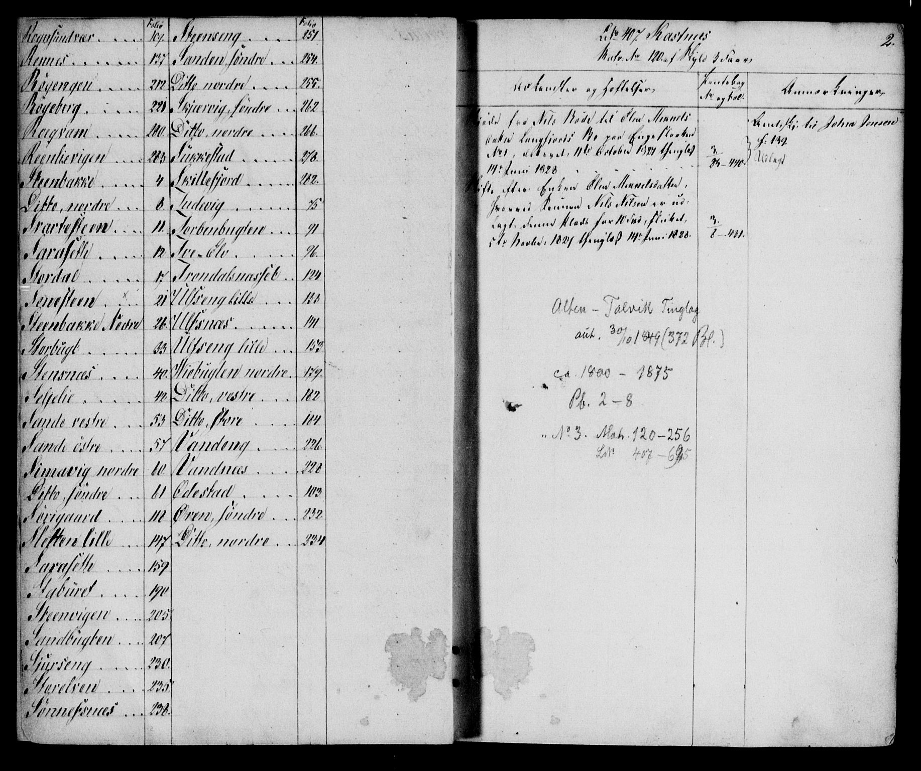 Alta fogderi/sorenskriveri, SATØ/SATØ-5/1/K/Kb/Kbb/L0018pantereg: Mortgage register no. 18, 1800-1874, p. 2