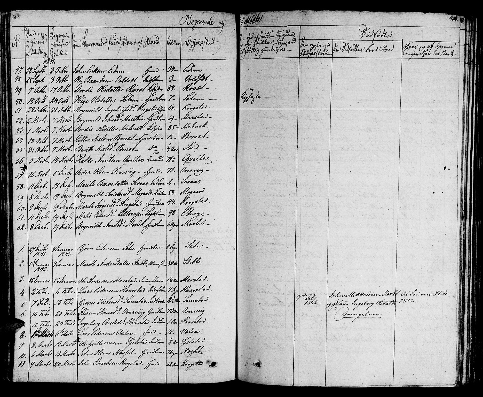 Ministerialprotokoller, klokkerbøker og fødselsregistre - Sør-Trøndelag, SAT/A-1456/695/L1143: Parish register (official) no. 695A05 /1, 1824-1842, p. 404