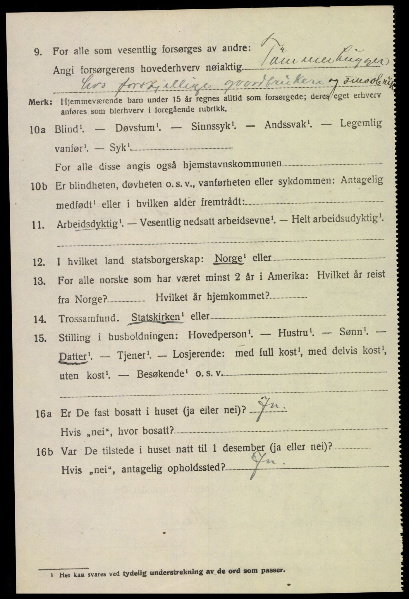 SAK, 1920 census for Åmli, 1920, p. 906