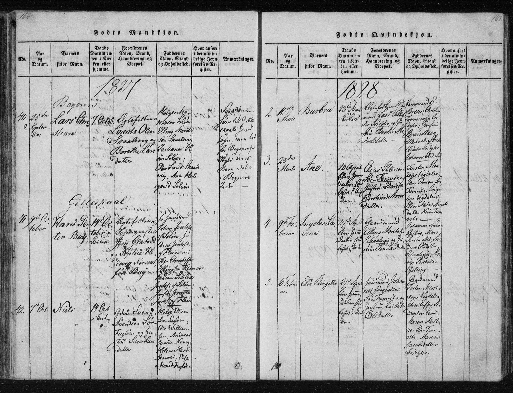 Ministerialprotokoller, klokkerbøker og fødselsregistre - Nordland, SAT/A-1459/805/L0096: Parish register (official) no. 805A03, 1820-1837, p. 166-167