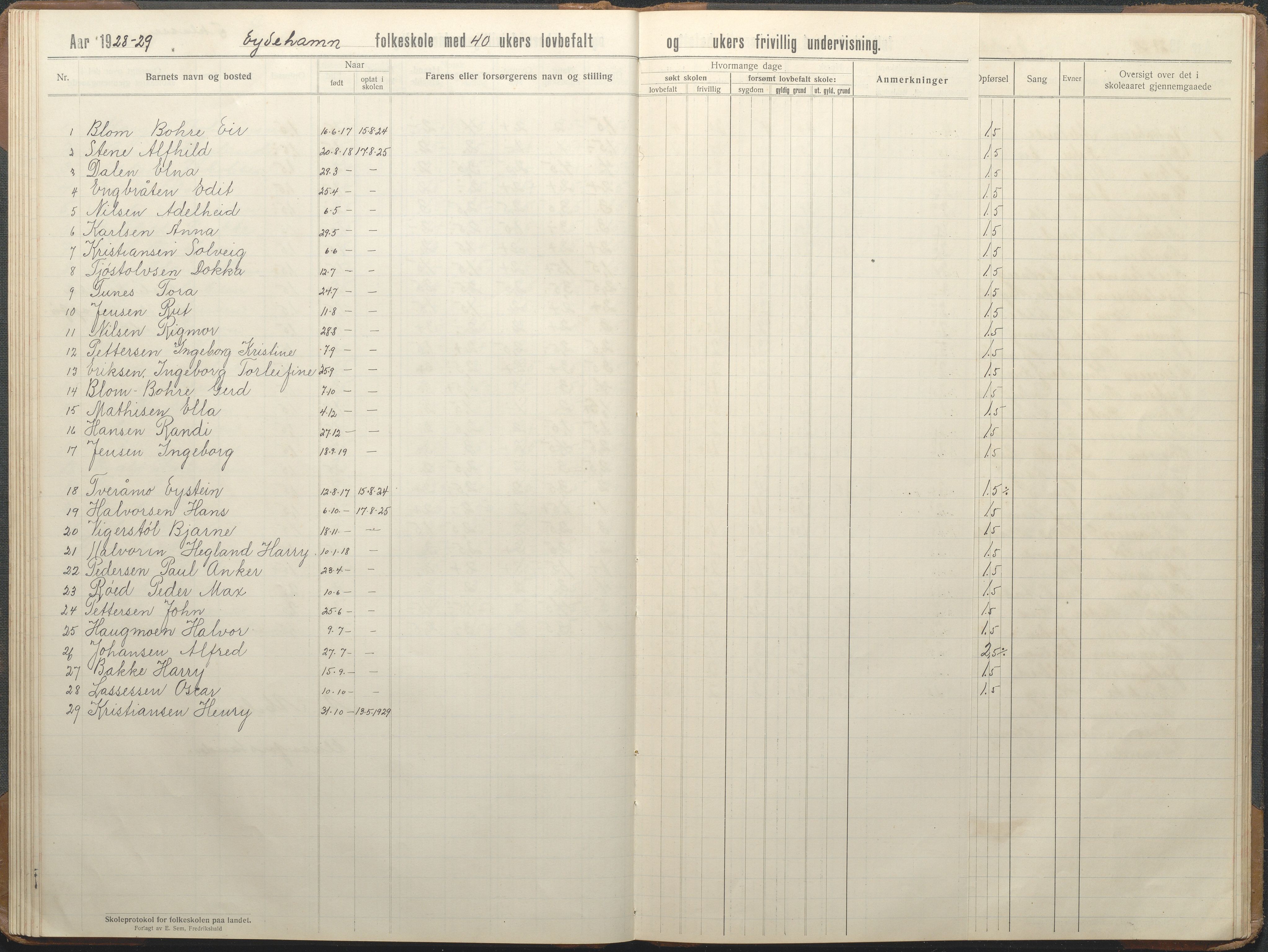 Stokken kommune, AAKS/KA0917-PK/04/04d/L0010: Skoleprotokoll, 1914-1934