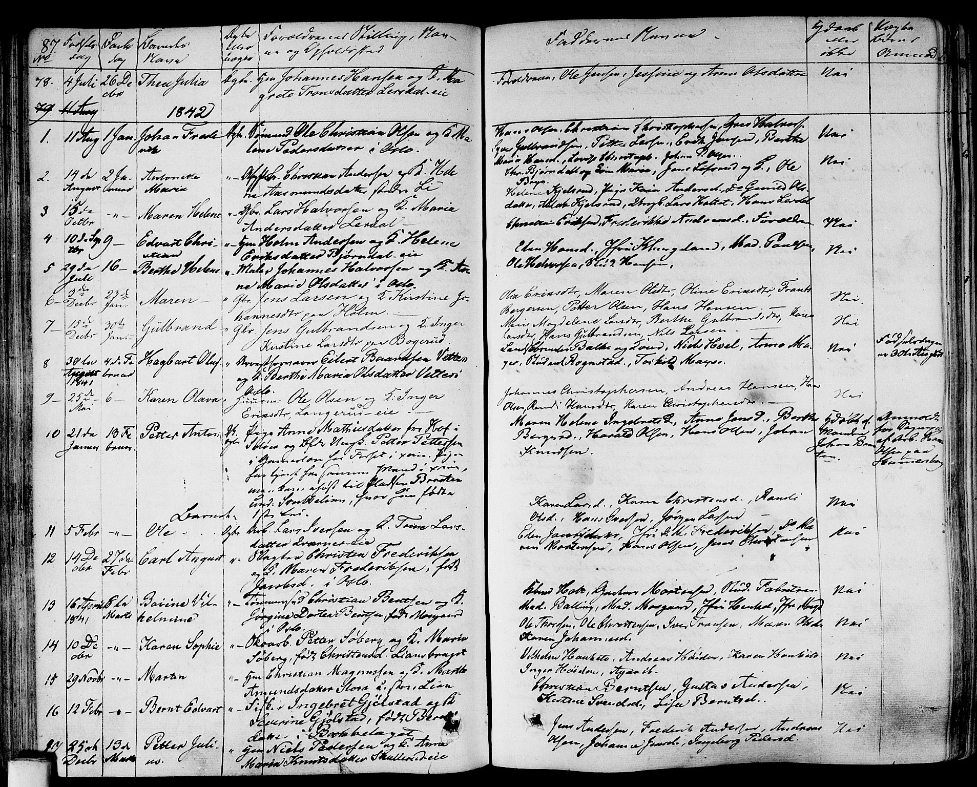 Gamlebyen prestekontor Kirkebøker, SAO/A-10884/F/Fa/L0003: Parish register (official) no. 3, 1829-1849, p. 87