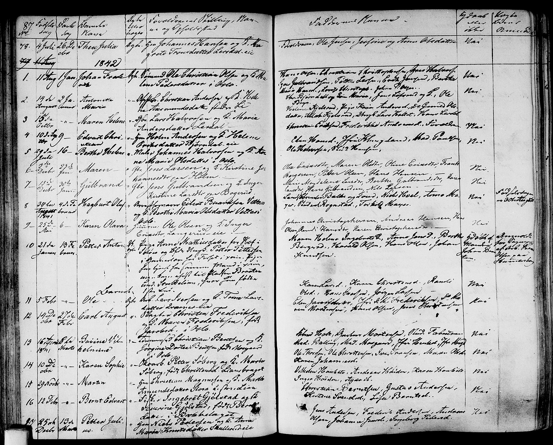 Gamlebyen prestekontor Kirkebøker, AV/SAO-A-10884/F/Fa/L0003: Parish register (official) no. 3, 1829-1849, p. 87