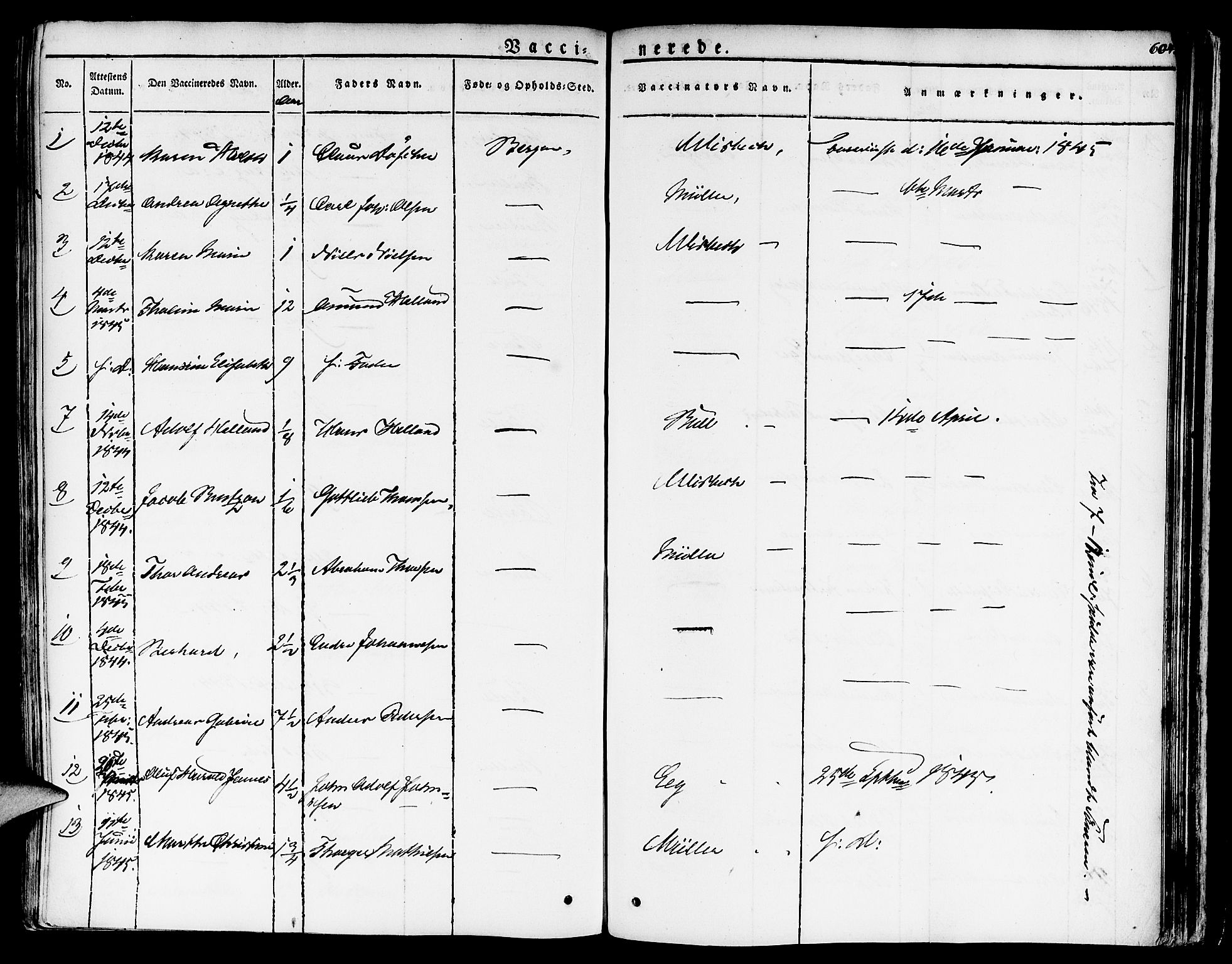 Nykirken Sokneprestembete, AV/SAB-A-77101/H/Haa/L0012: Parish register (official) no. A 12, 1821-1844, p. 604