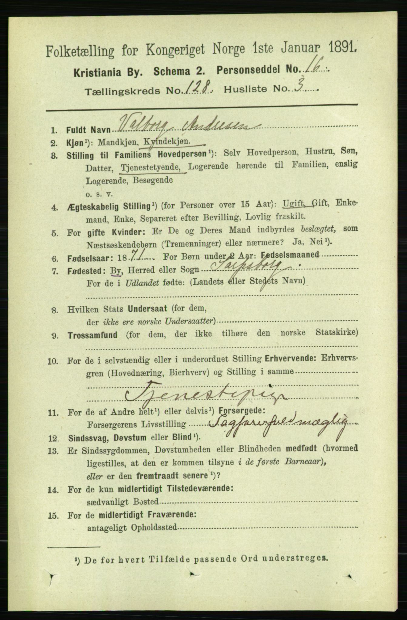 RA, 1891 census for 0301 Kristiania, 1891, p. 68632
