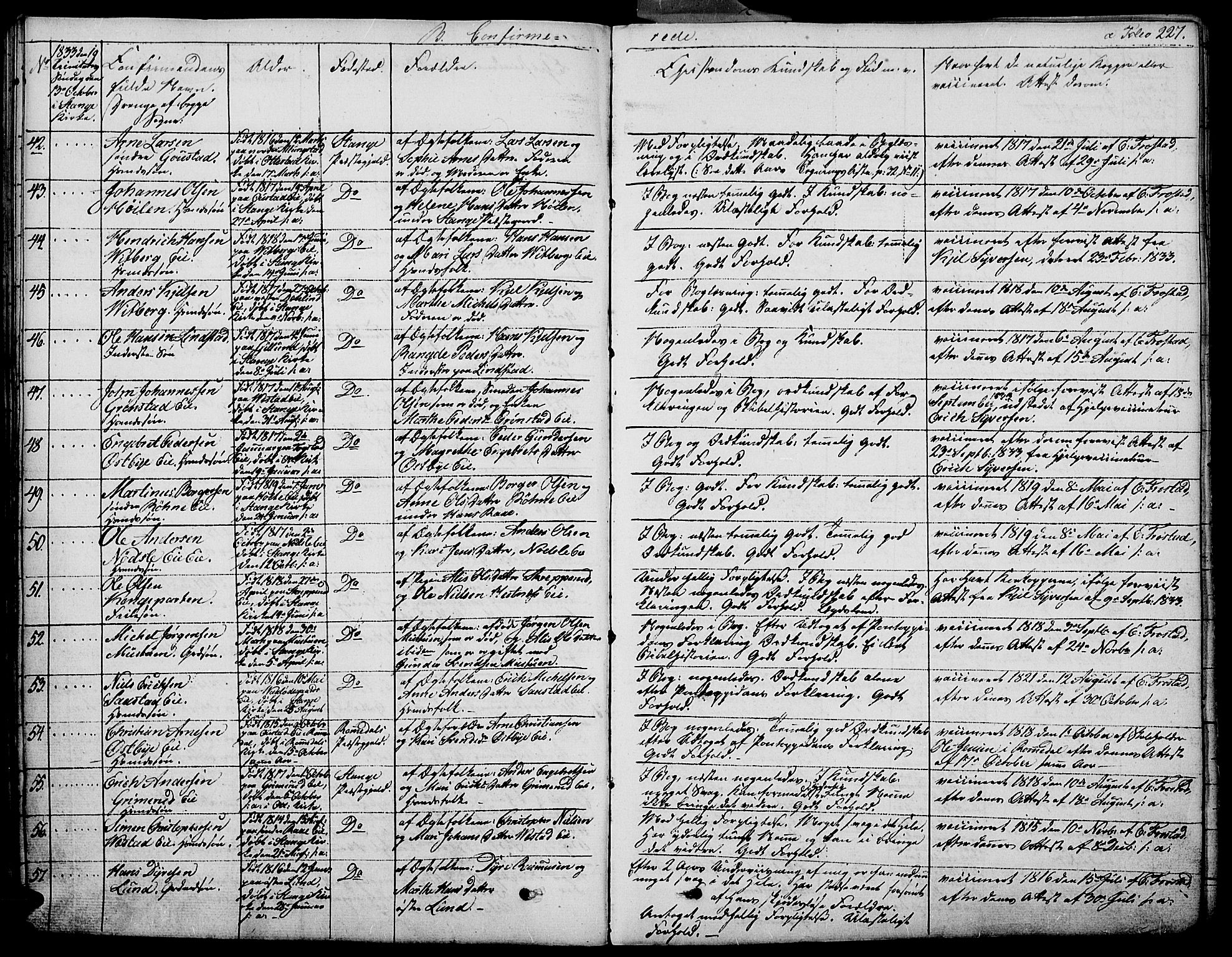 Stange prestekontor, AV/SAH-PREST-002/K/L0009: Parish register (official) no. 9, 1826-1835, p. 227