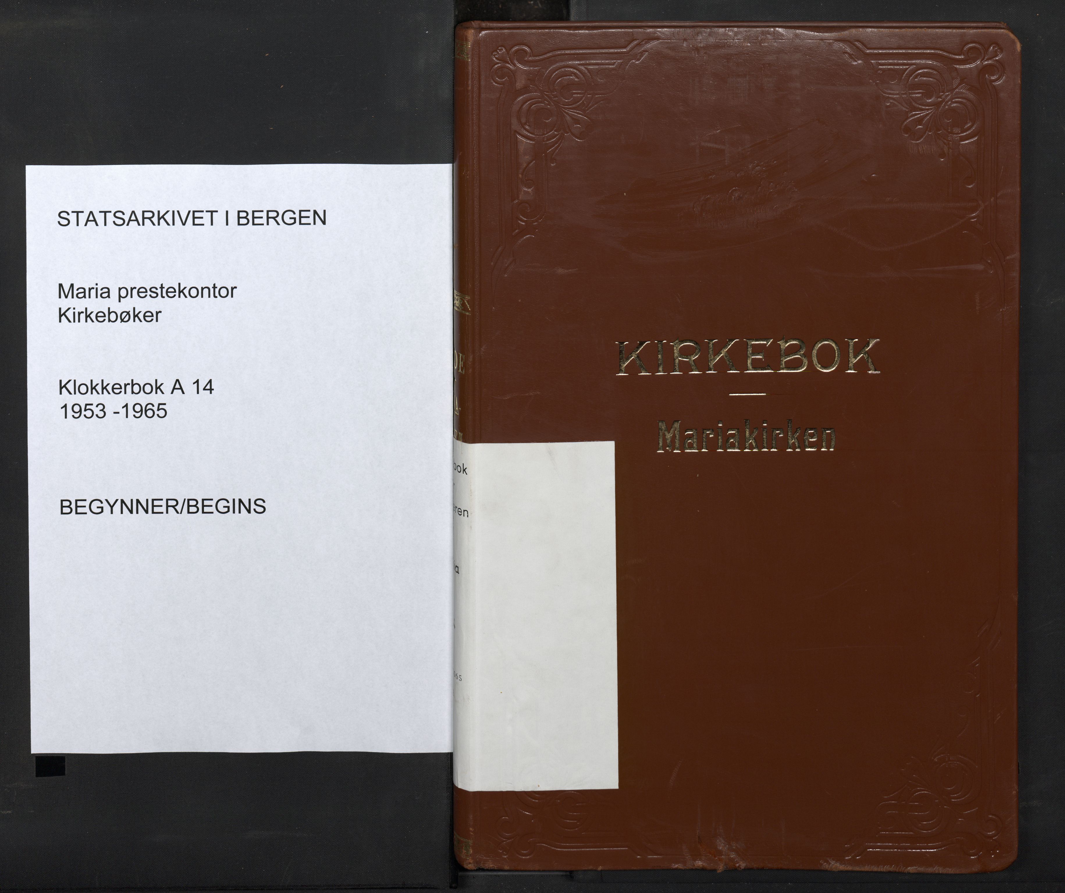 Mariakirken Sokneprestembete, SAB/A-76901/H/Hab/L0014: Parish register (copy) no. A 14, 1953-1965
