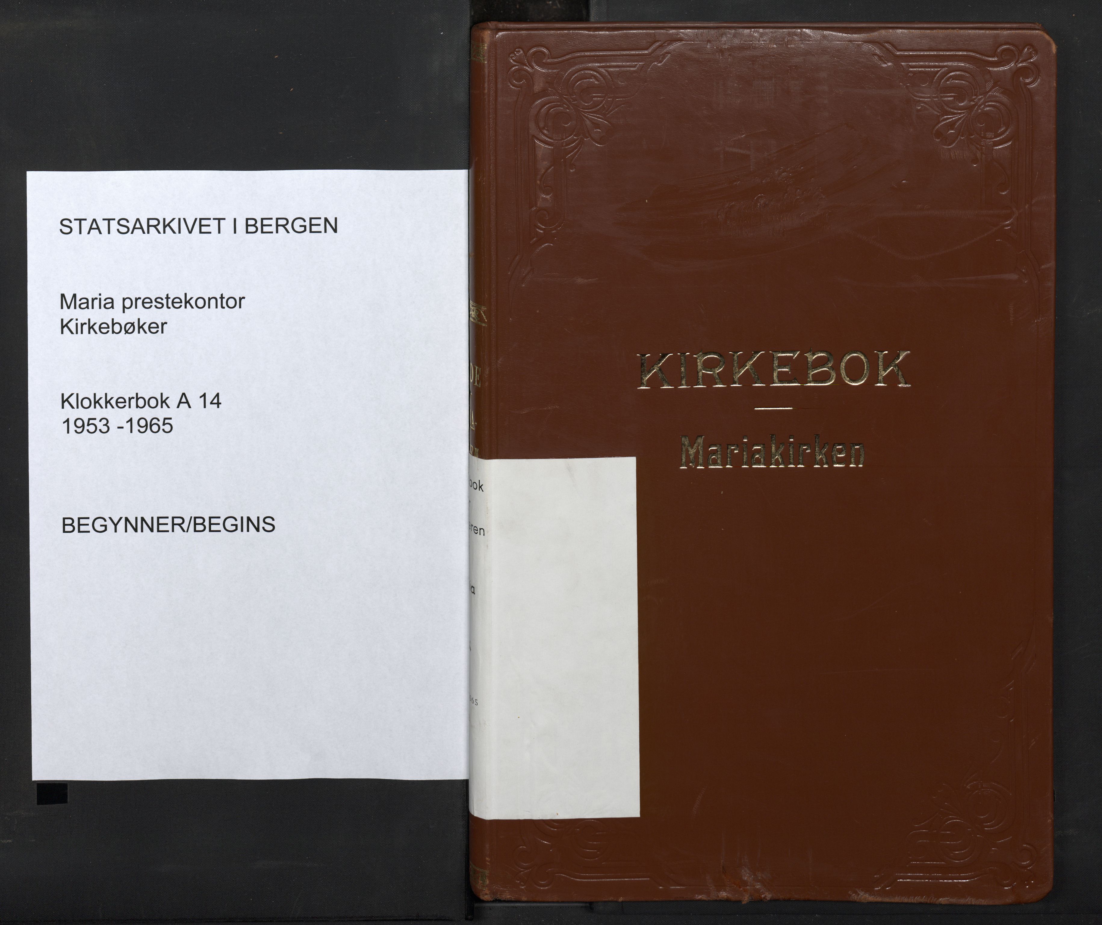 Mariakirken Sokneprestembete, AV/SAB-A-76901/H/Hab/L0014: Parish register (copy) no. A 14, 1953-1965