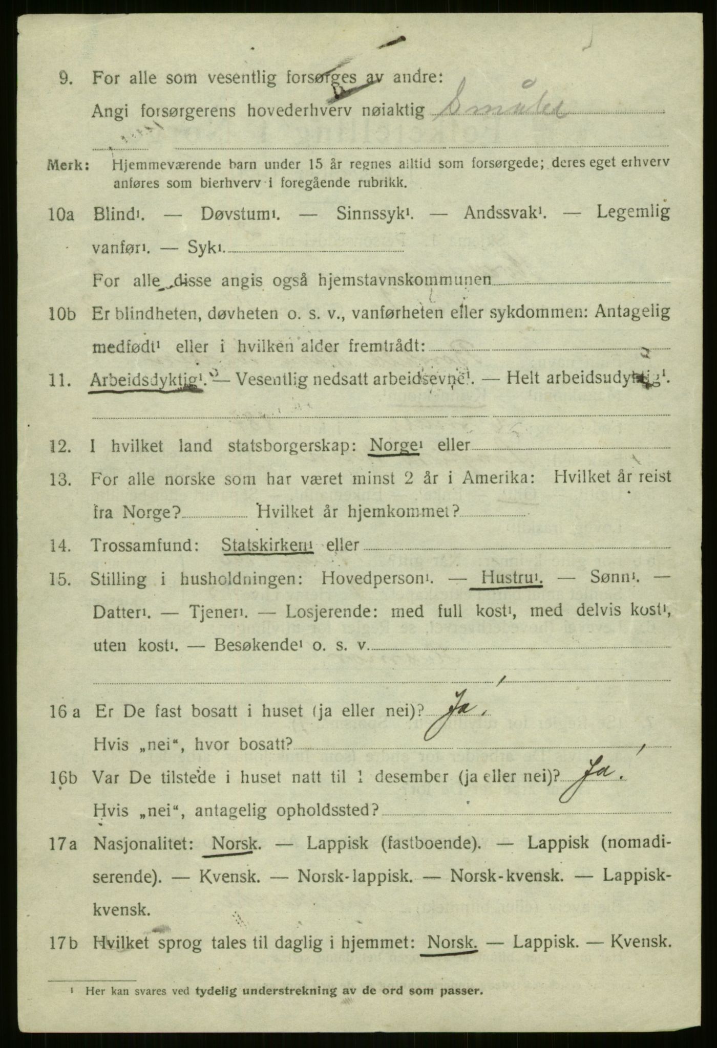 SATØ, 1920 census for Kvænangen, 1920, p. 1757