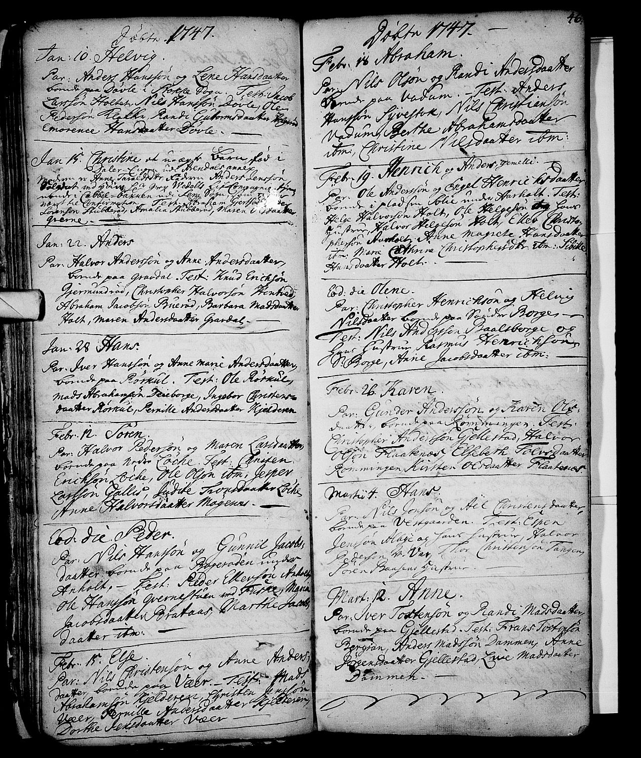 Stokke kirkebøker, AV/SAKO-A-320/F/Fa/L0002: Parish register (official) no. I 2, 1732-1770, p. 46