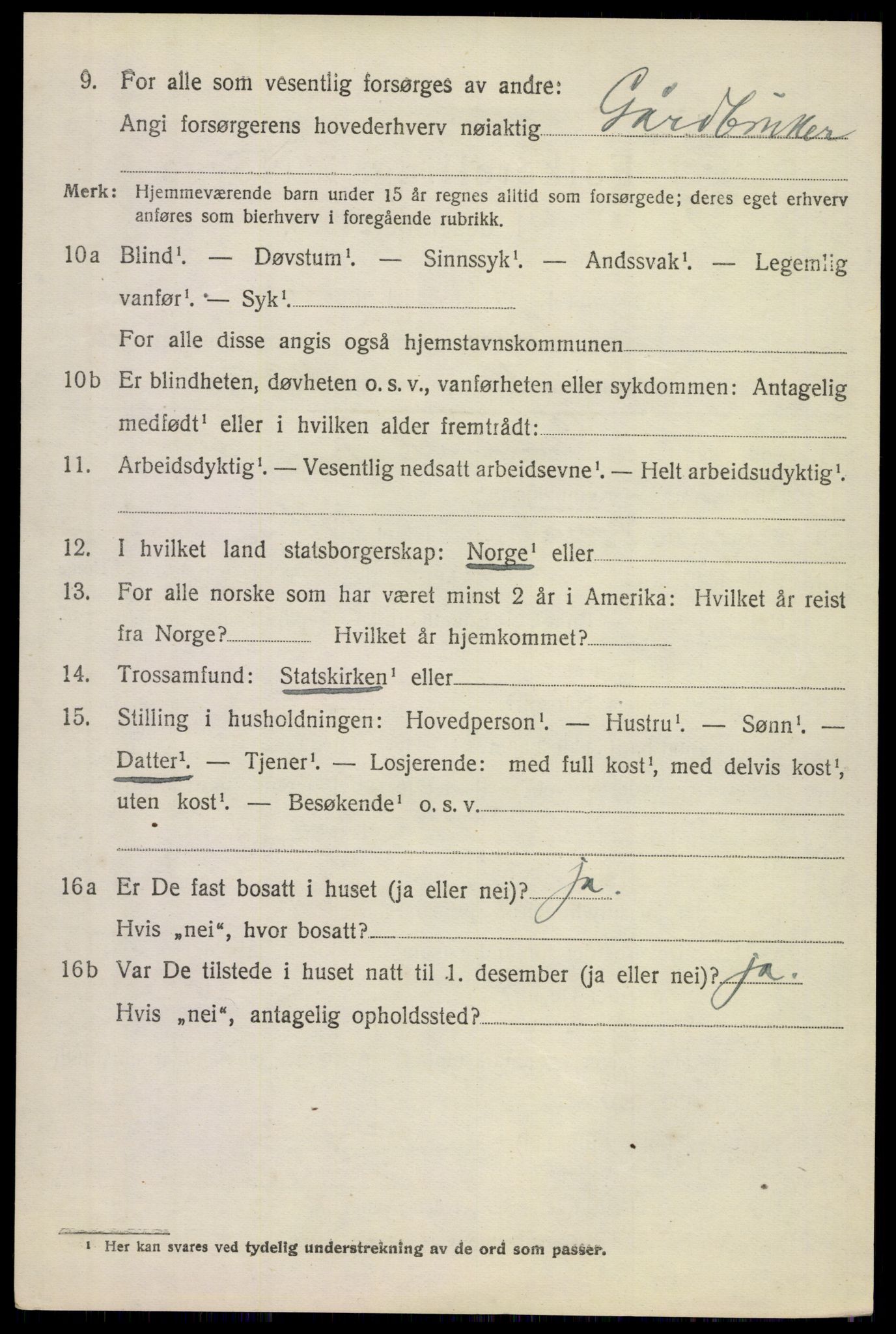 SAKO, 1920 census for Tinn, 1920, p. 6473