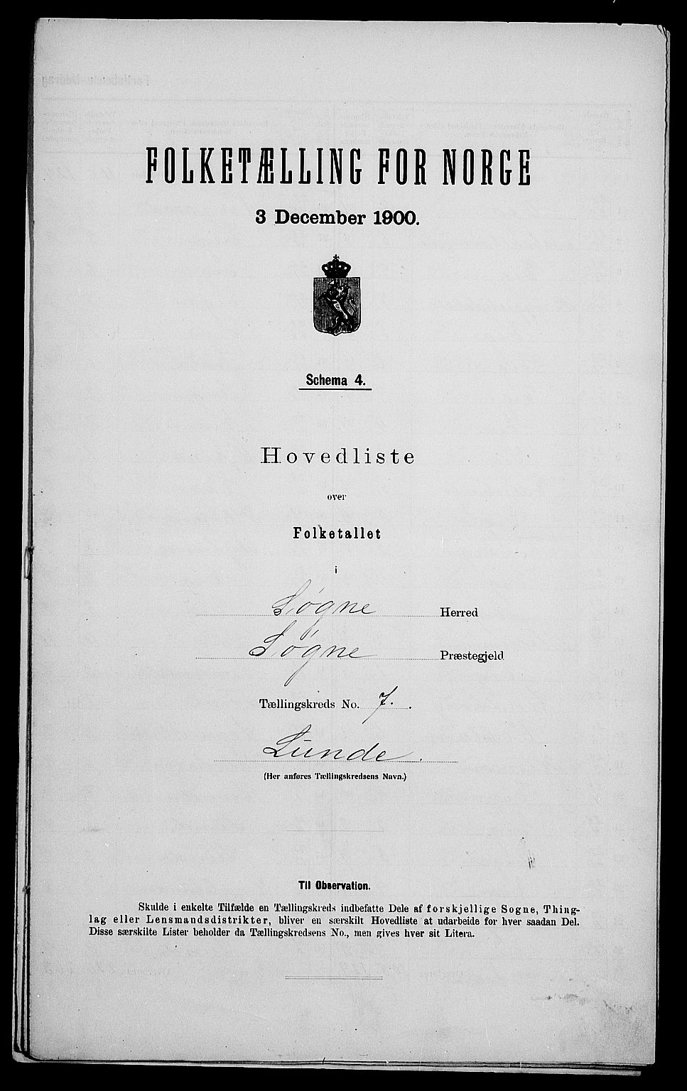 SAK, 1900 census for Søgne, 1900, p. 37