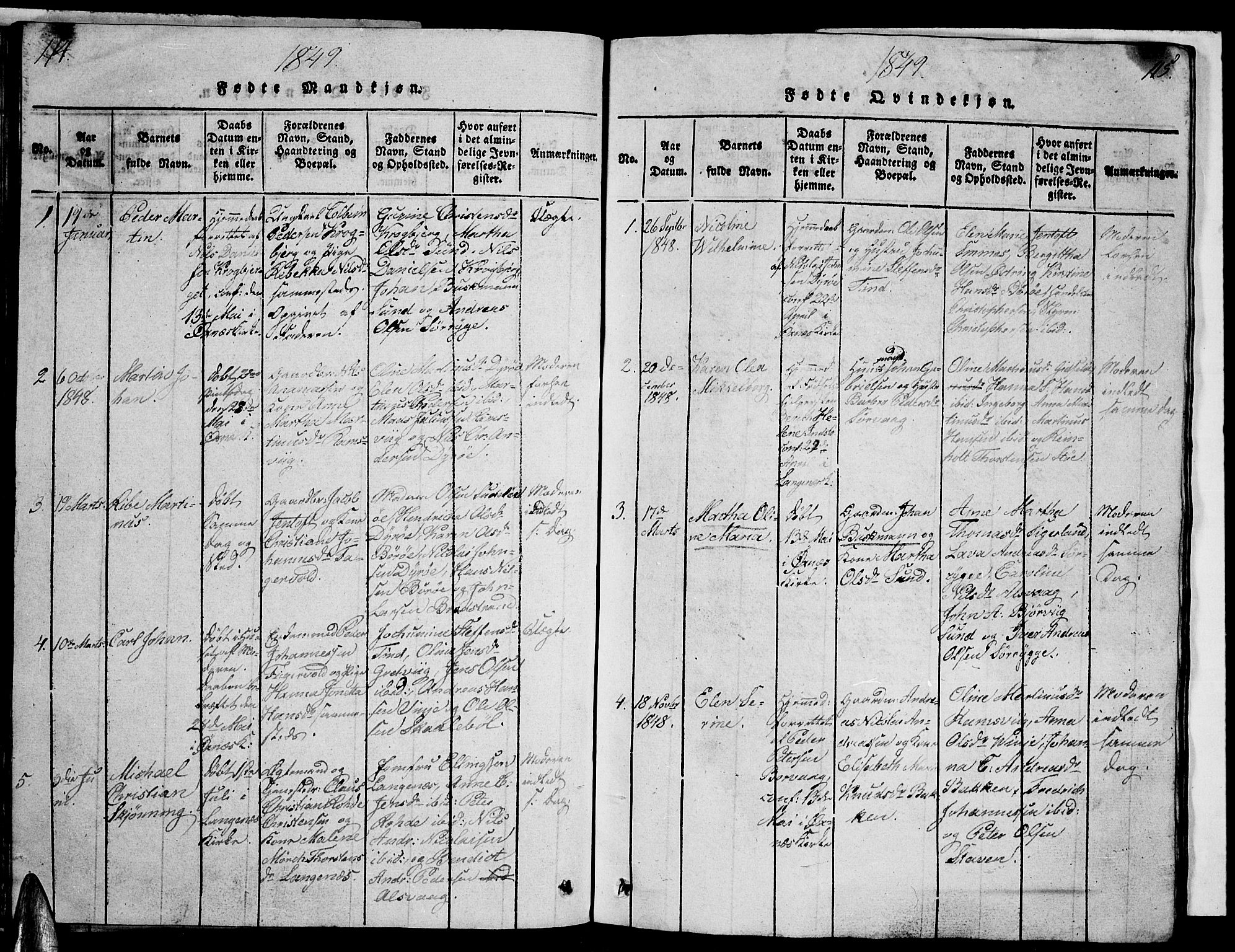 Ministerialprotokoller, klokkerbøker og fødselsregistre - Nordland, AV/SAT-A-1459/893/L1346: Parish register (copy) no. 893C01, 1820-1858, p. 114-115