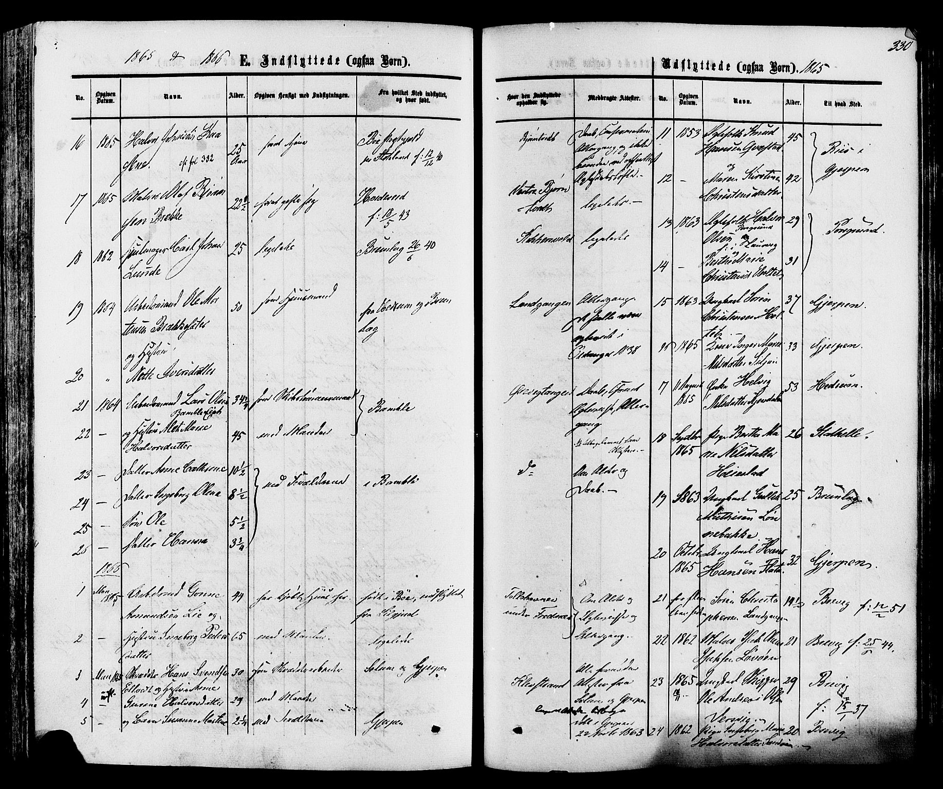 Eidanger kirkebøker, SAKO/A-261/F/Fa/L0010: Parish register (official) no. 10, 1859-1874, p. 330
