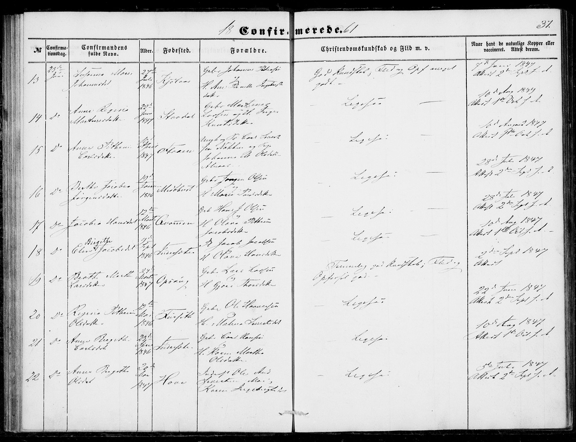 Ministerialprotokoller, klokkerbøker og fødselsregistre - Møre og Romsdal, AV/SAT-A-1454/520/L0281: Parish register (official) no. 520A10, 1851-1881, p. 37