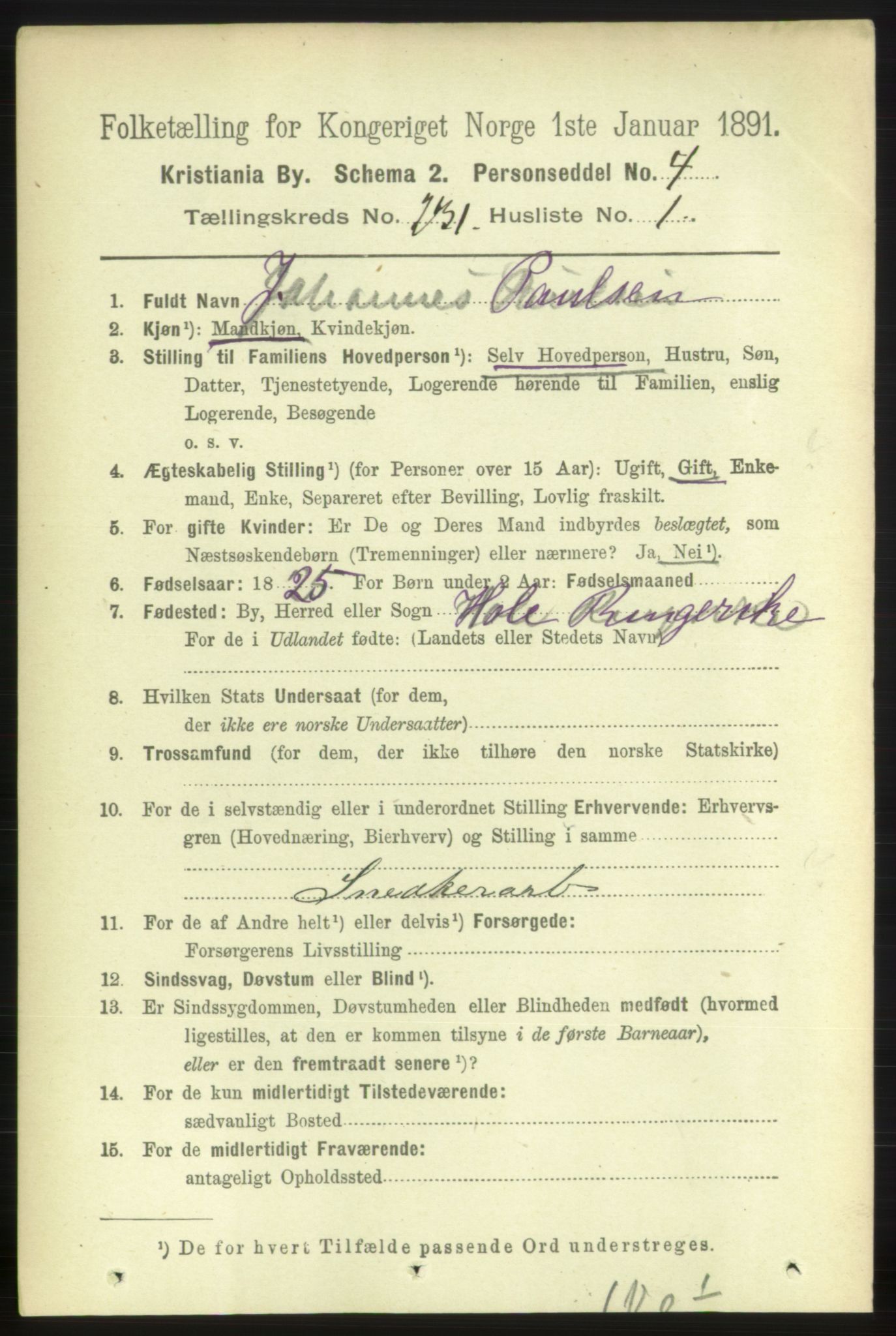 RA, 1891 census for 0301 Kristiania, 1891, p. 142508