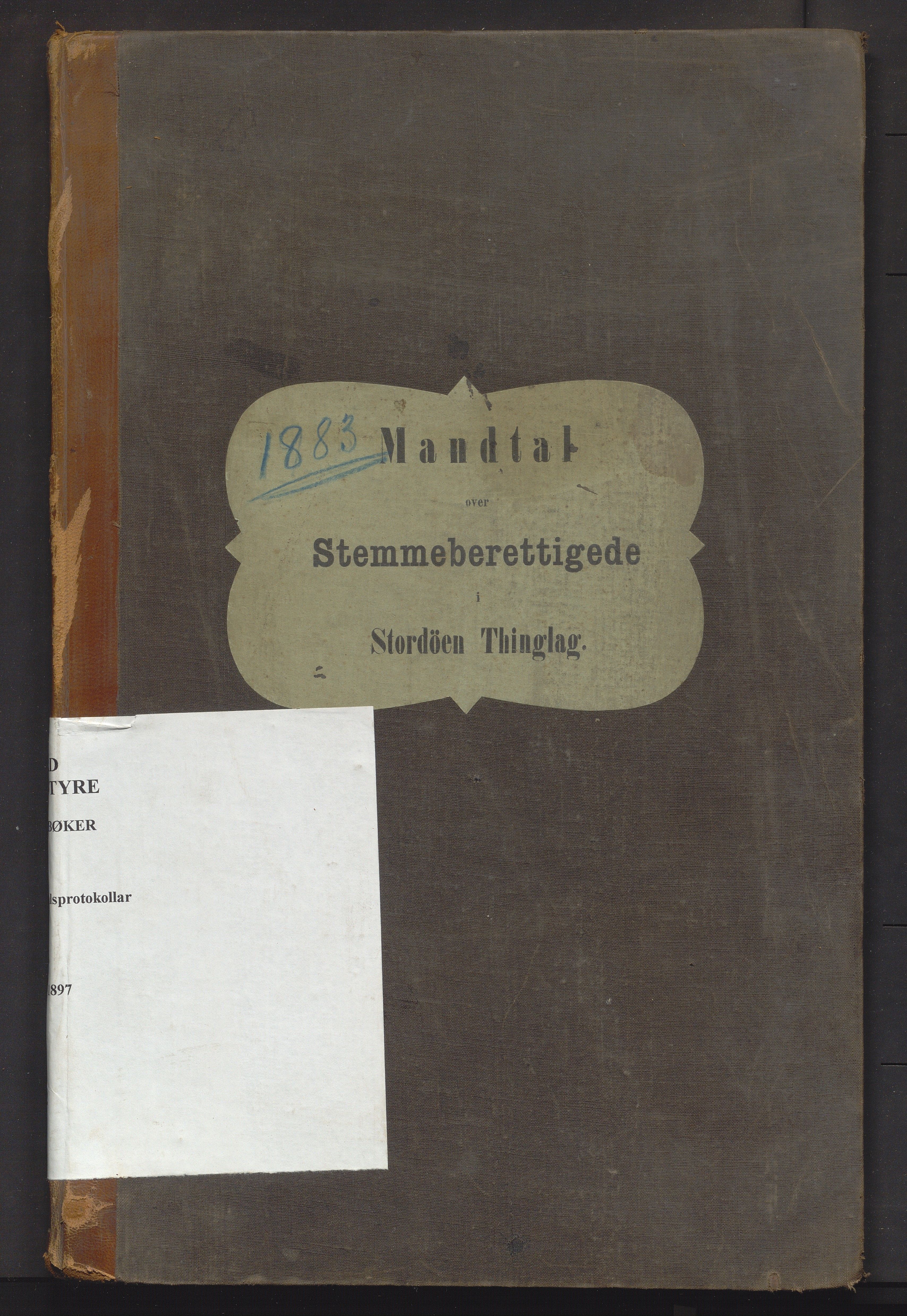 Stord kommune. Valstyret, IKAH/1221-011/F/Fa/L0002: Manntalsprotokoll over røysteføre i Stordøen tinglag, 1883-1897