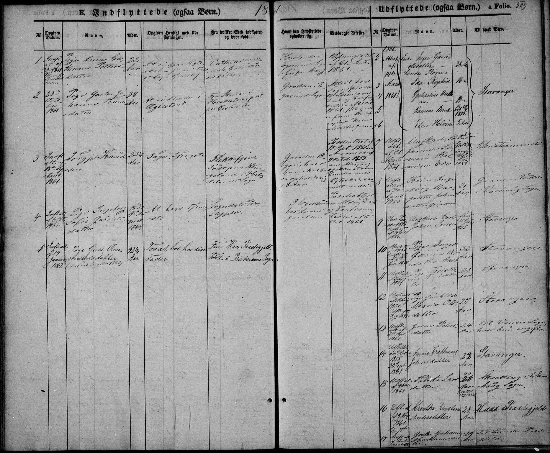 Eigersund sokneprestkontor, SAST/A-101807/S08/L0013: Parish register (official) no. A 12.2, 1850-1865, p. 509