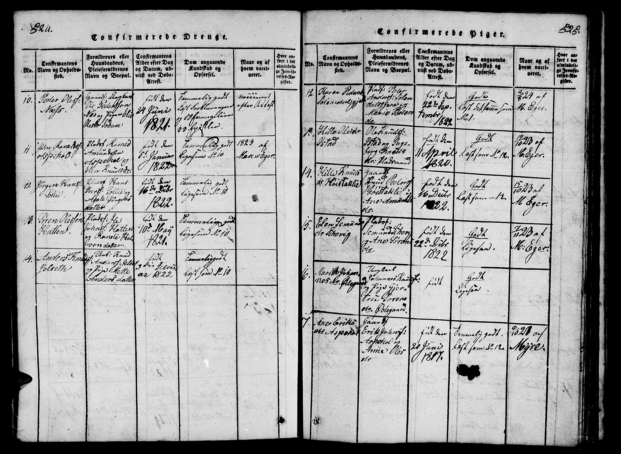 Ministerialprotokoller, klokkerbøker og fødselsregistre - Møre og Romsdal, AV/SAT-A-1454/557/L0679: Parish register (official) no. 557A01, 1818-1843, p. 524-525