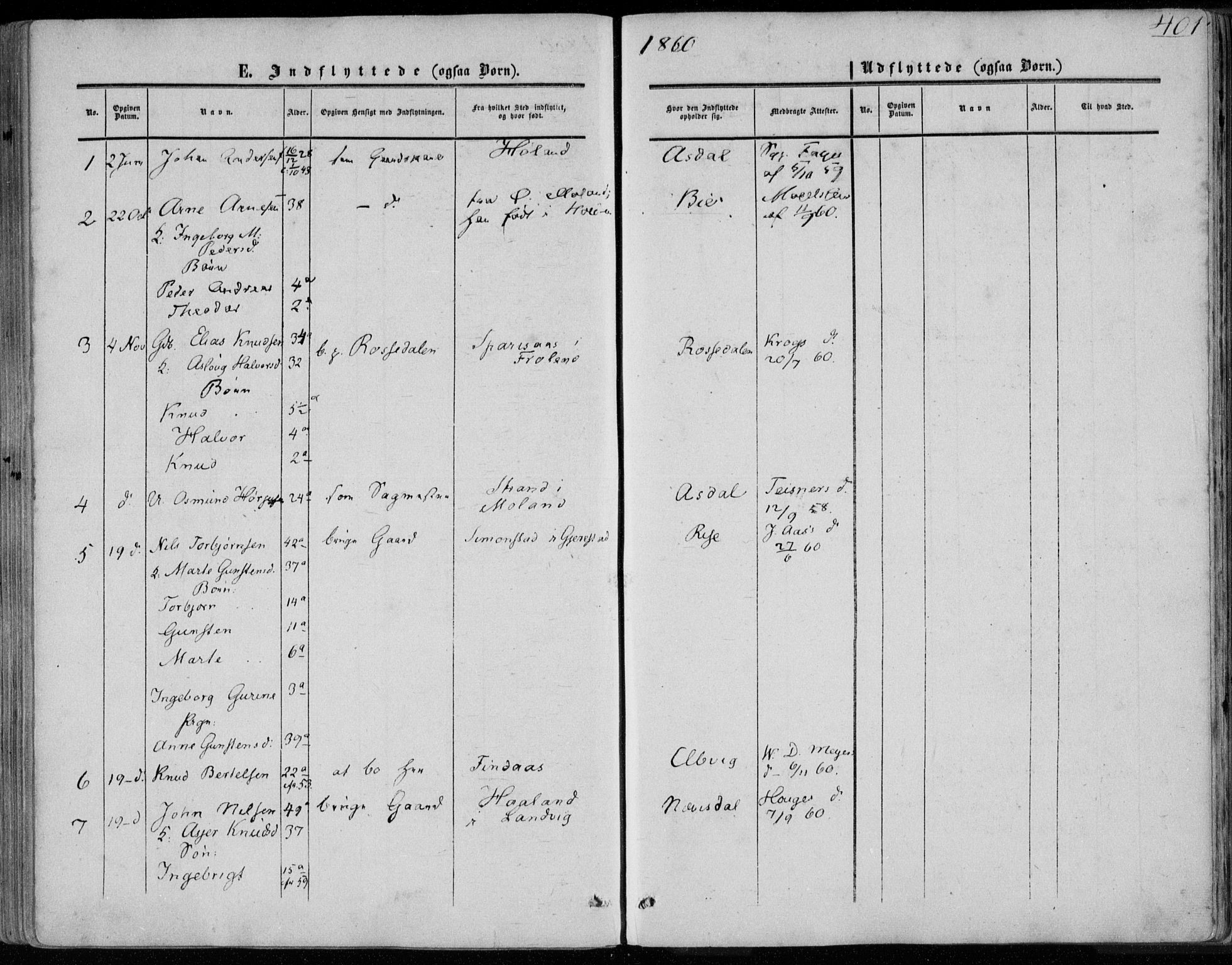 Øyestad sokneprestkontor, SAK/1111-0049/F/Fa/L0015: Parish register (official) no. A 15, 1857-1873, p. 401